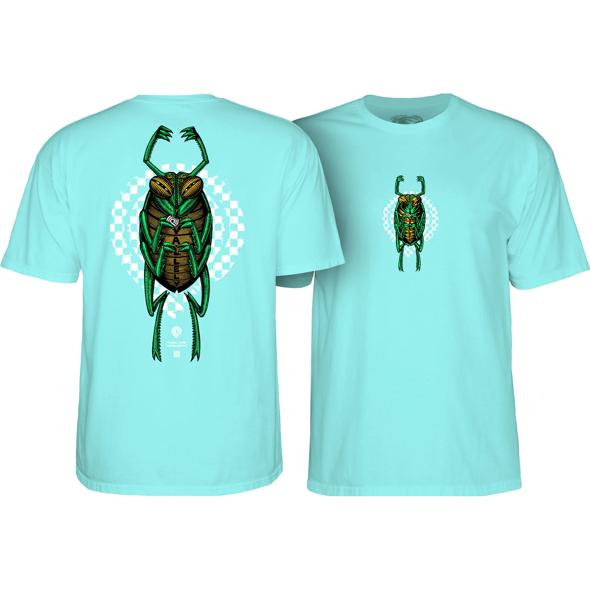 Powell Peralta Skateboard Shirt Mike Vallely Bug Celadon
