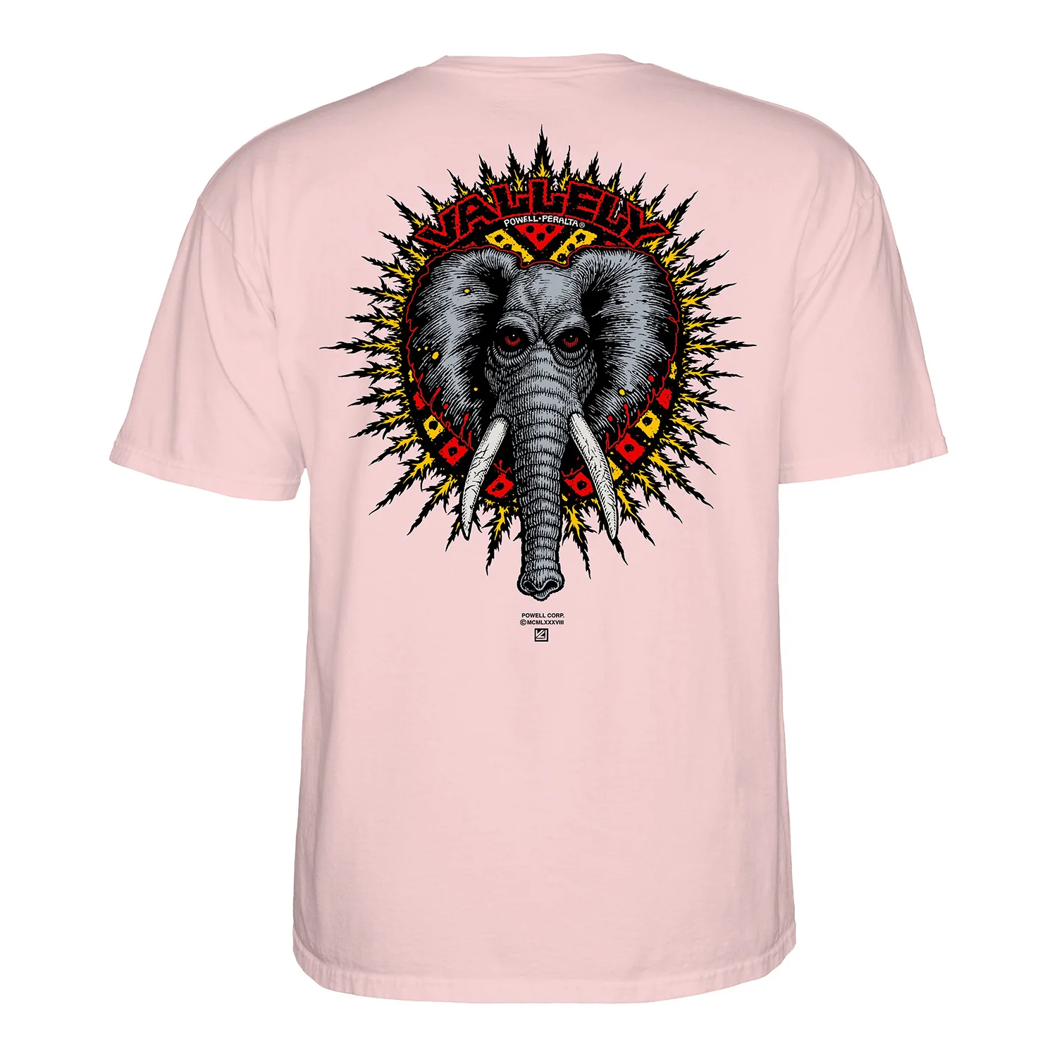 Powell Peralta Skateboard Shirt Mike Vallely Elephant Light Pink - Image 2