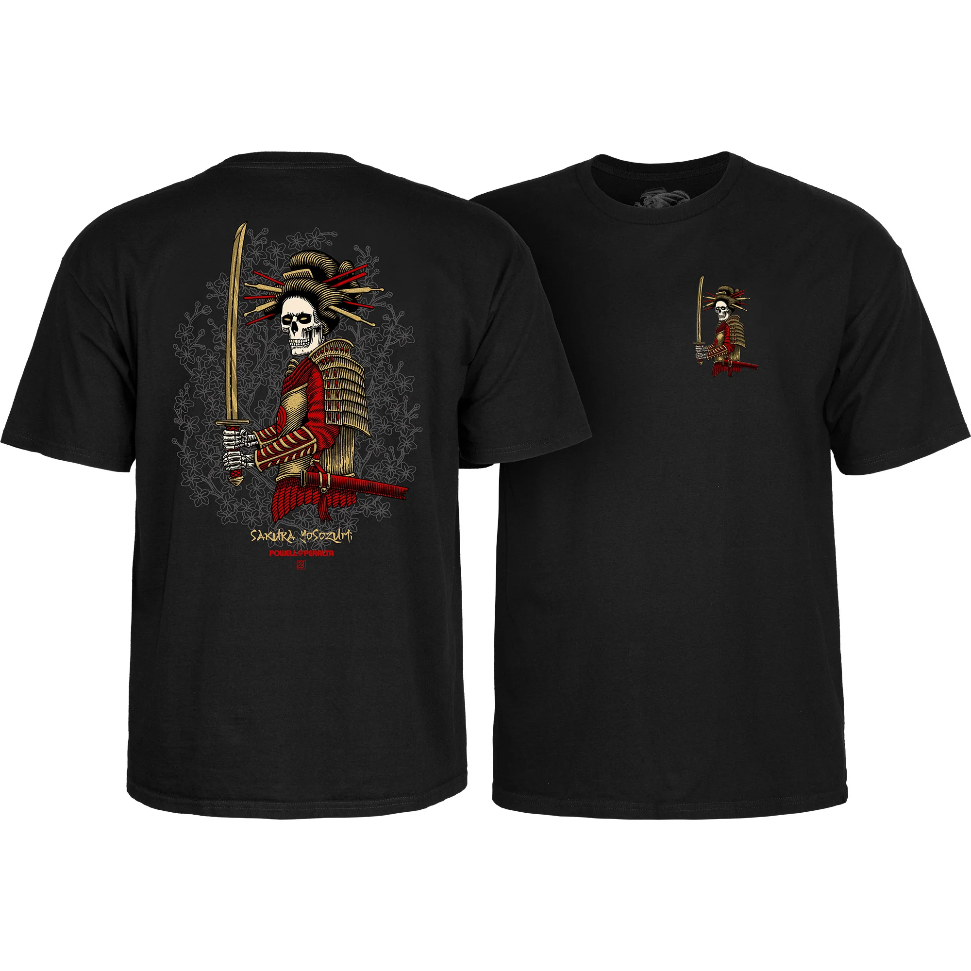 Powell Peralta Skateboard Shirt Sakura Yosozumi Onna-Bugeisha Black