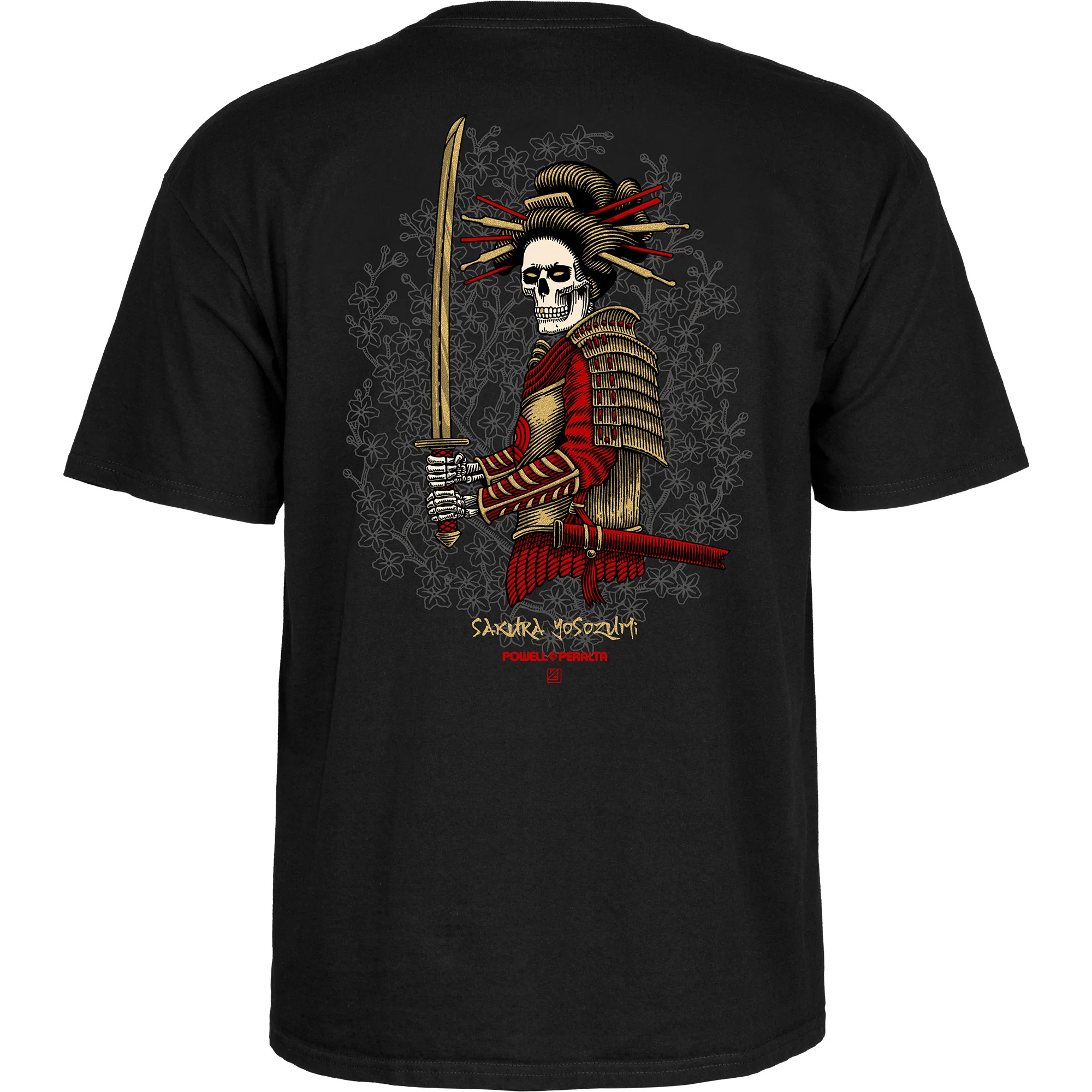 Powell Peralta Skateboard Shirt Sakura Yosozumi Onna-Bugeisha Black - Image 2
