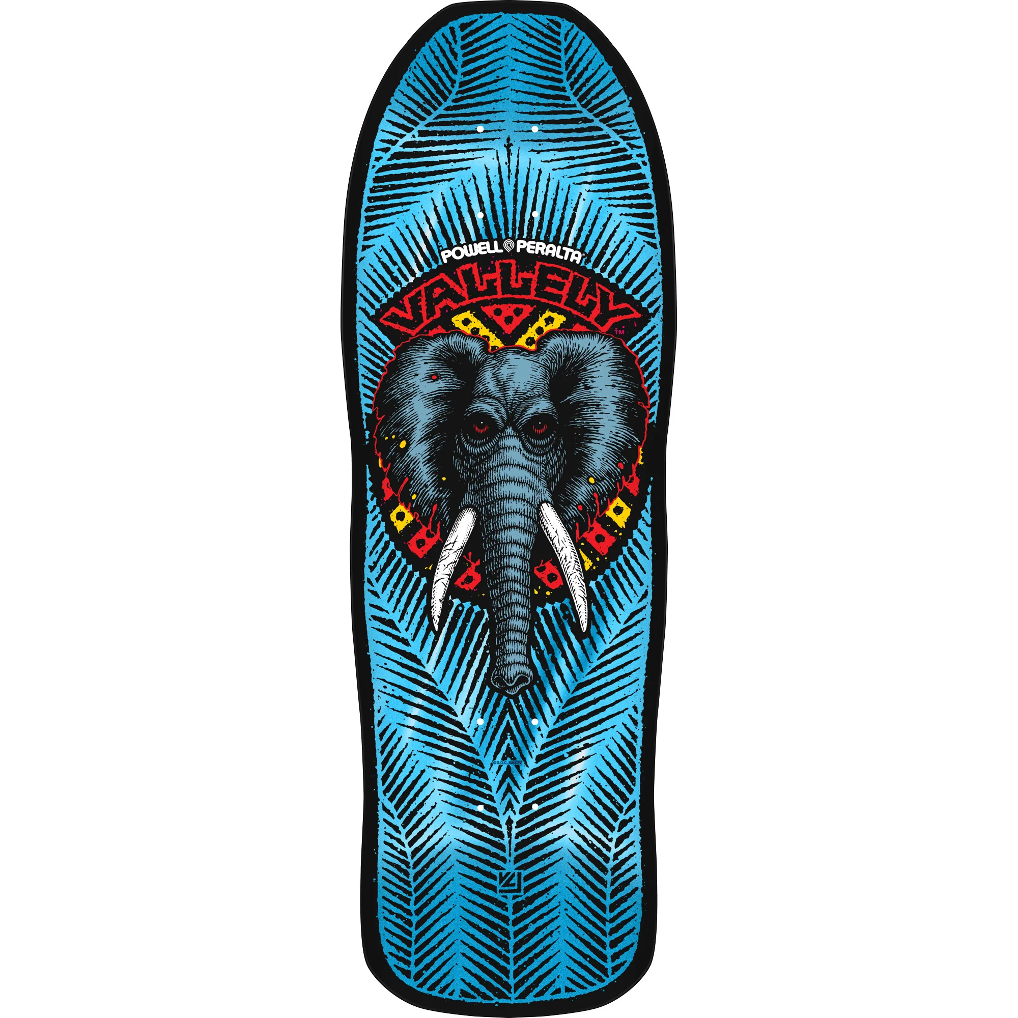 Powell Peralta Skateboard Vallely Elephant Blue Foil / Independent / Rat Bones Black - Image 4