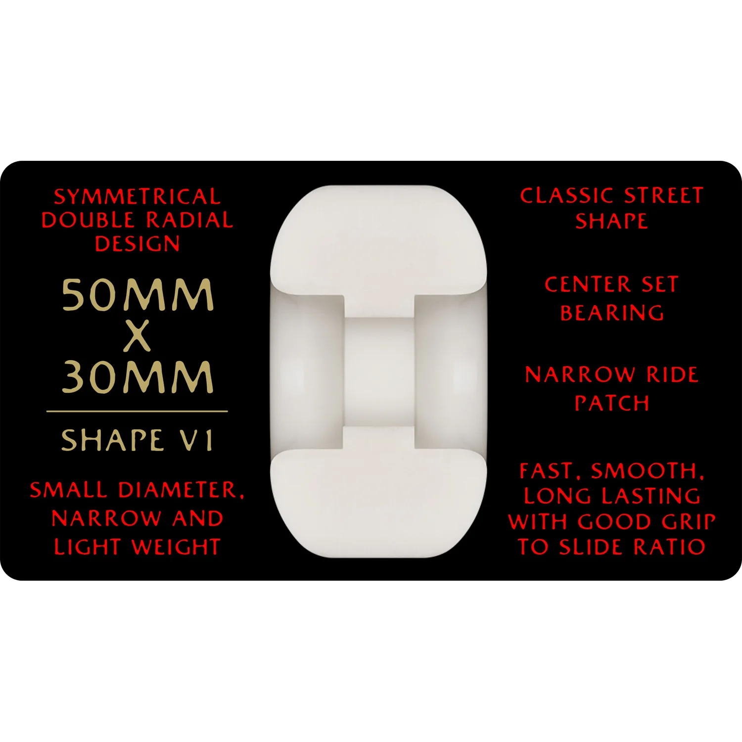 Powell Peralta Skateboard Wheels 50mm x 30mm Dragon Formula 93A V1 Shape Off White - Image 4