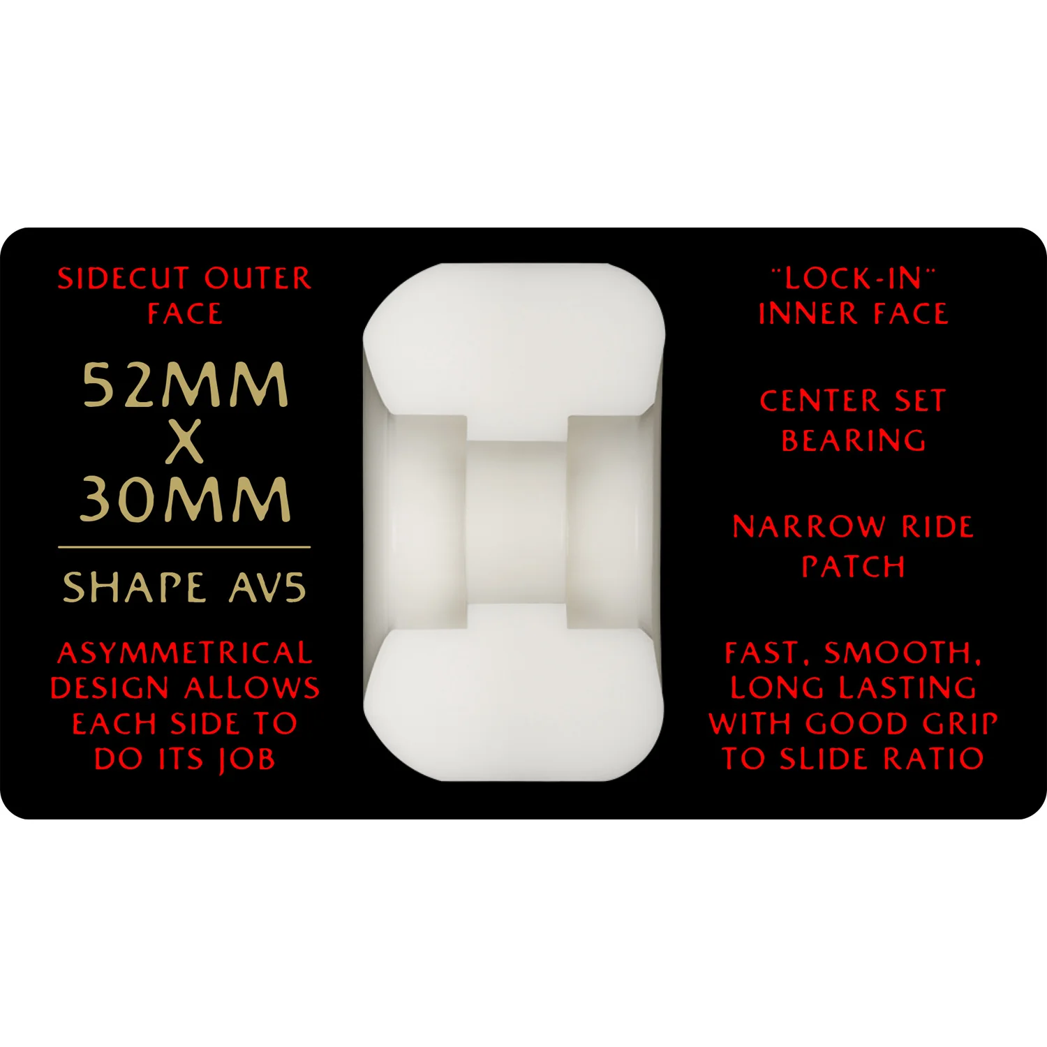 Powell Peralta Skateboard Wheels 52mm x 30mm Dragon Formula 93A AV5 Nano Rat Semien Off White - Image 4