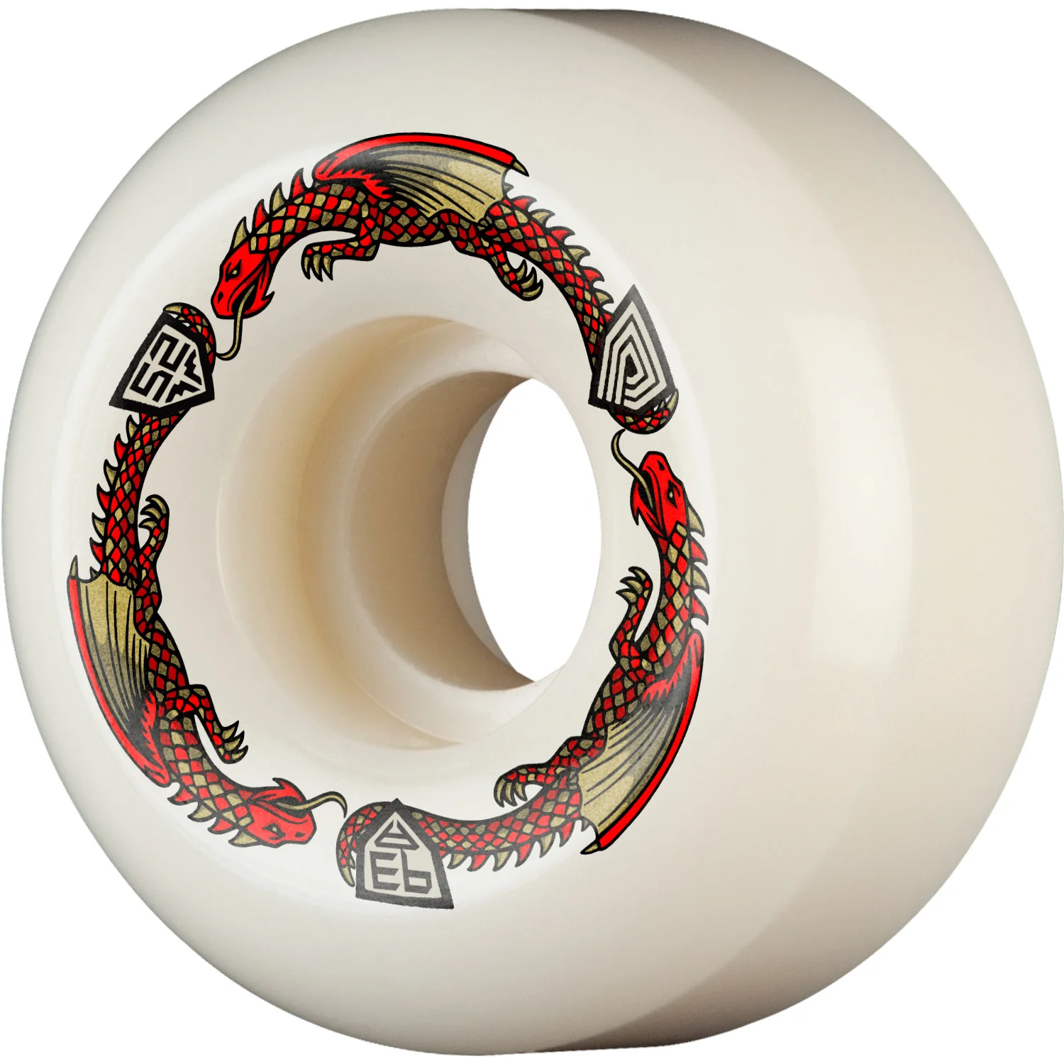 Powell Peralta Skateboard Wheels 52mm x 30mm Dragon Formula 93A V5 Shape Off White - Image 2