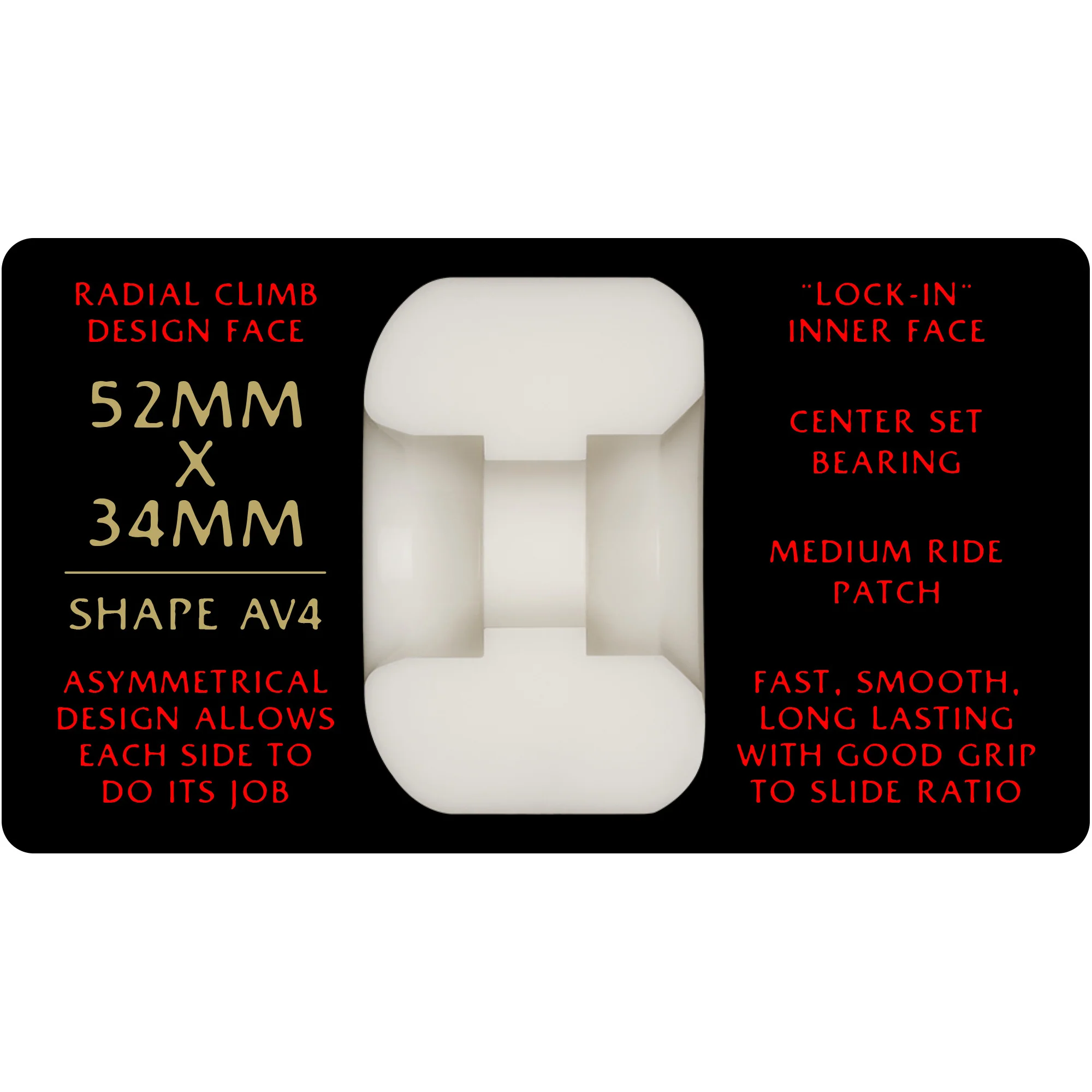 Powell Peralta Skateboard Wheels 52mm x 34mm Dragon Formula 93A AV4 Nano Rat Off White - Image 4