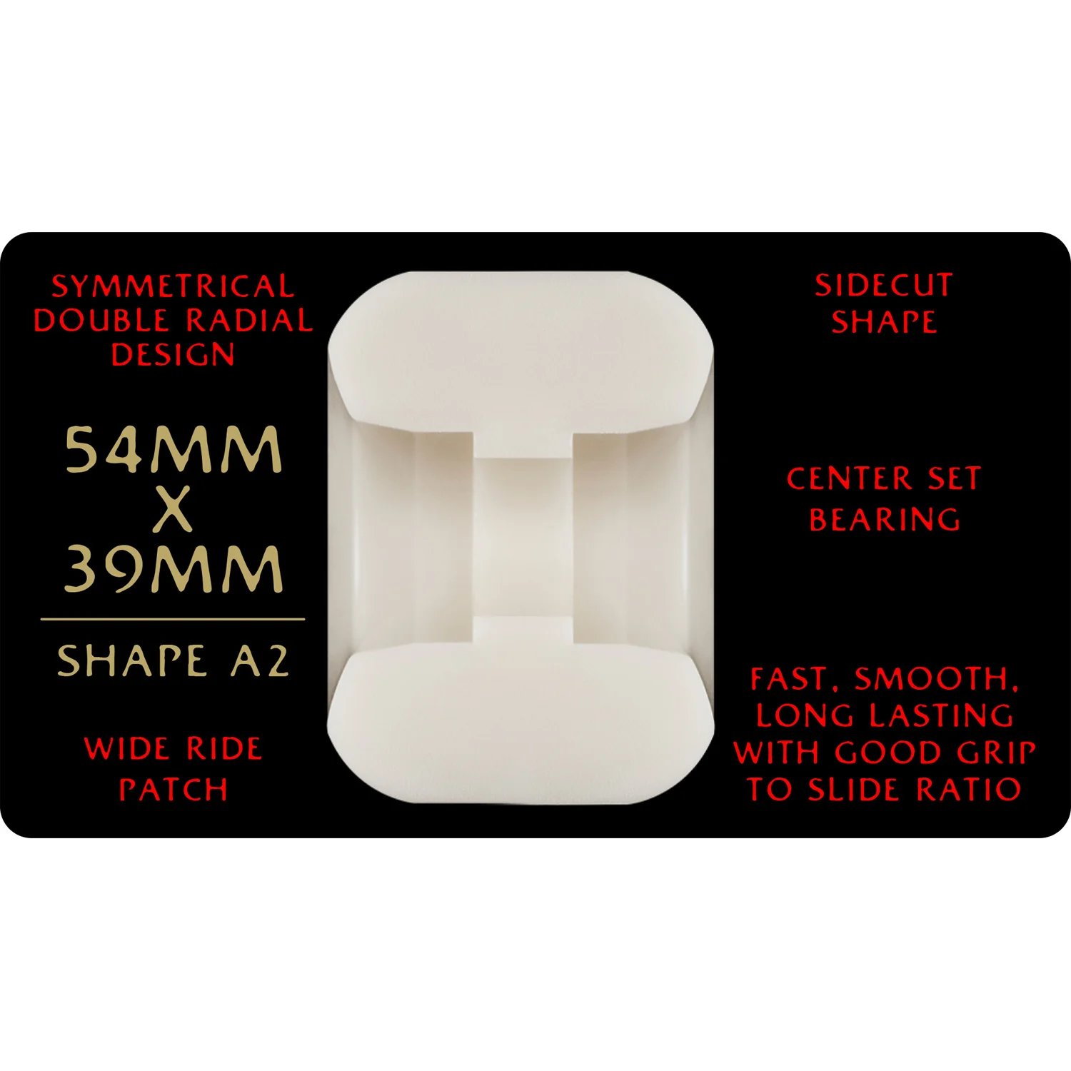 Powell Peralta Skateboard Wheels 54mm x 39mm Dragon Formula 93A A2 Shape Off White - Image 4