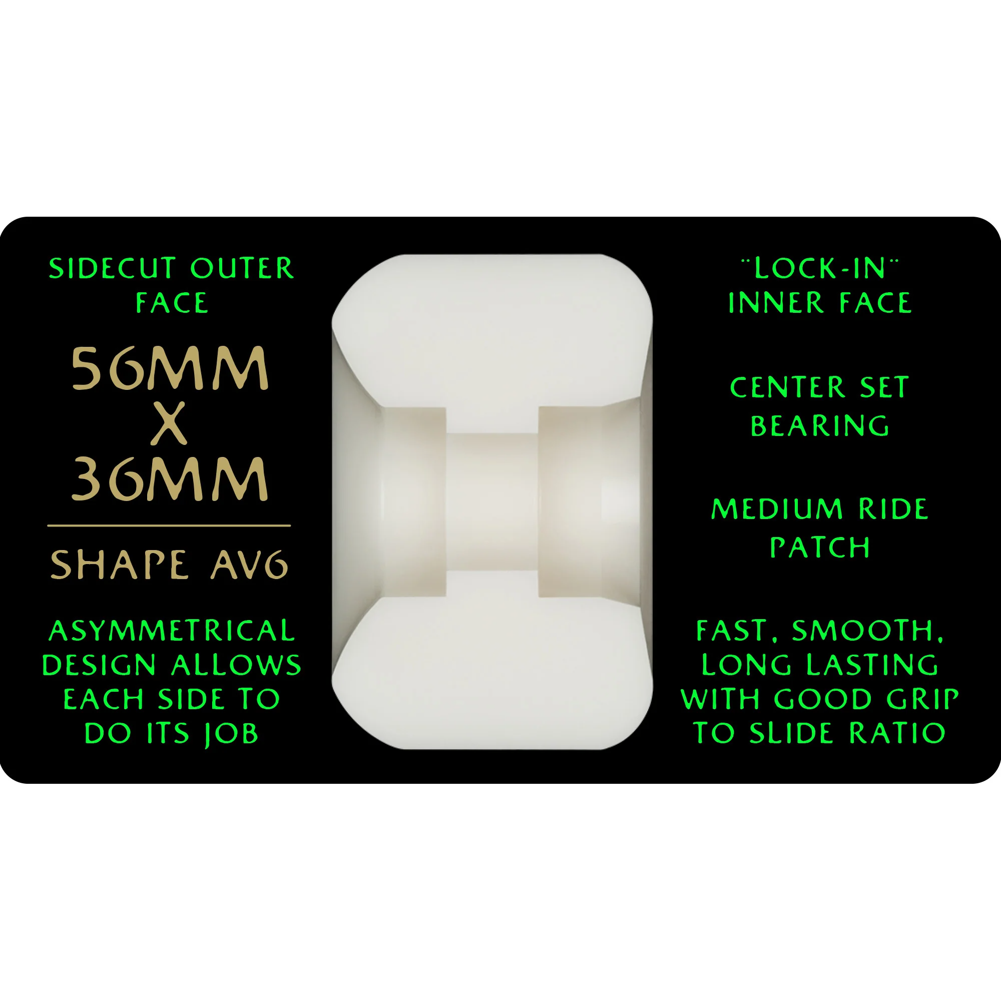 Powell Peralta Skateboard Wheels 56mm x 36mm Dragon Formula 88A AV6 Nano Rat Off White - Image 4