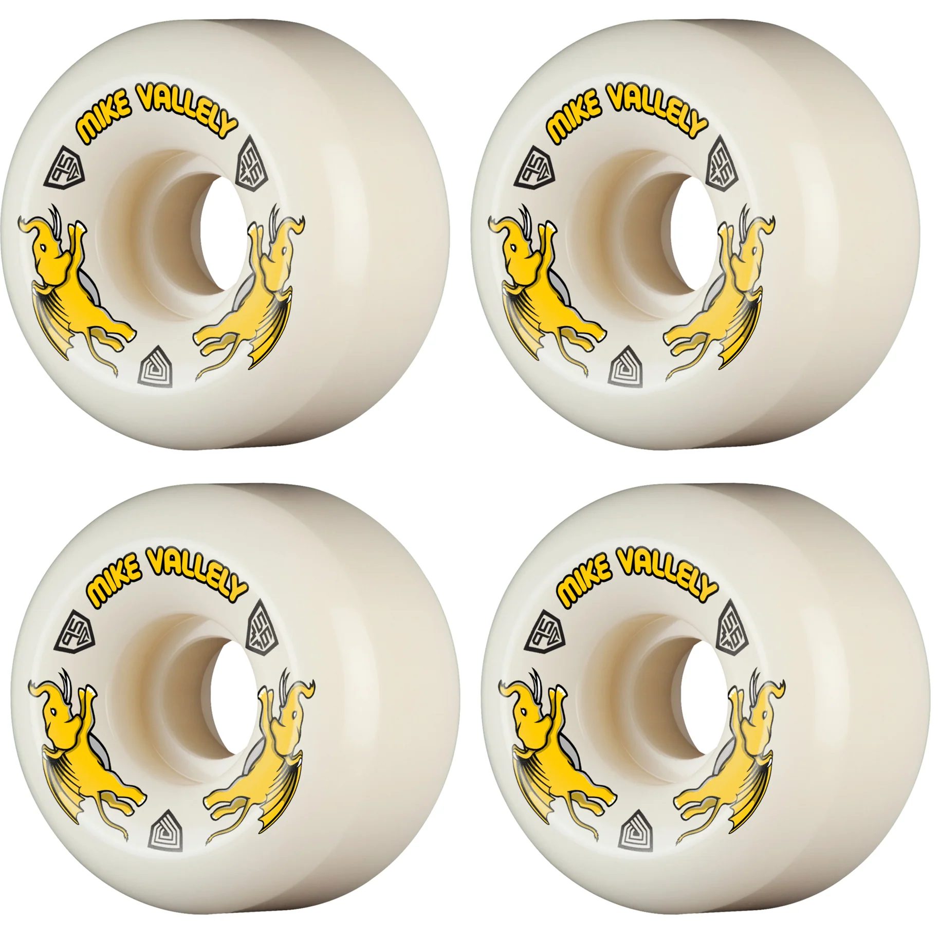 Powell Peralta Skateboard Wheels 56mm x 36mm Dragon Formula 95A Mike Vallely Pro