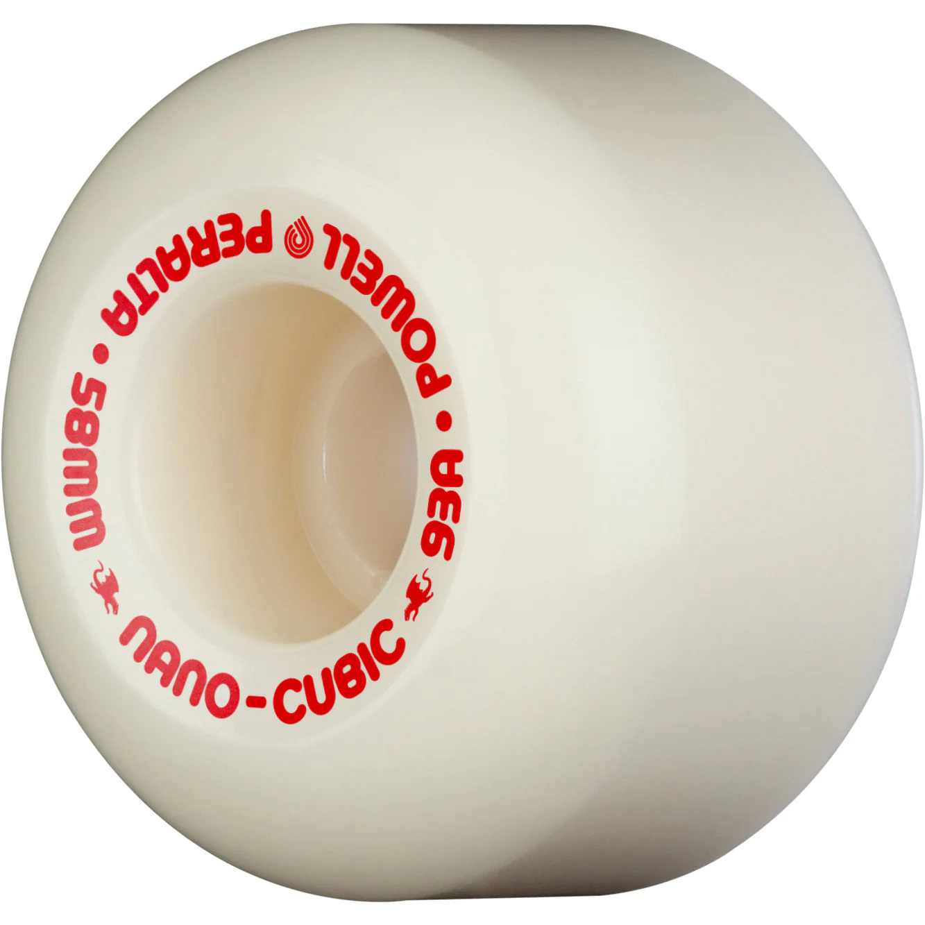 Powell Peralta Skateboard Wheels 58mm x 37.5mm Dragon Formula 93A Nano Cubic Off White - Image 2