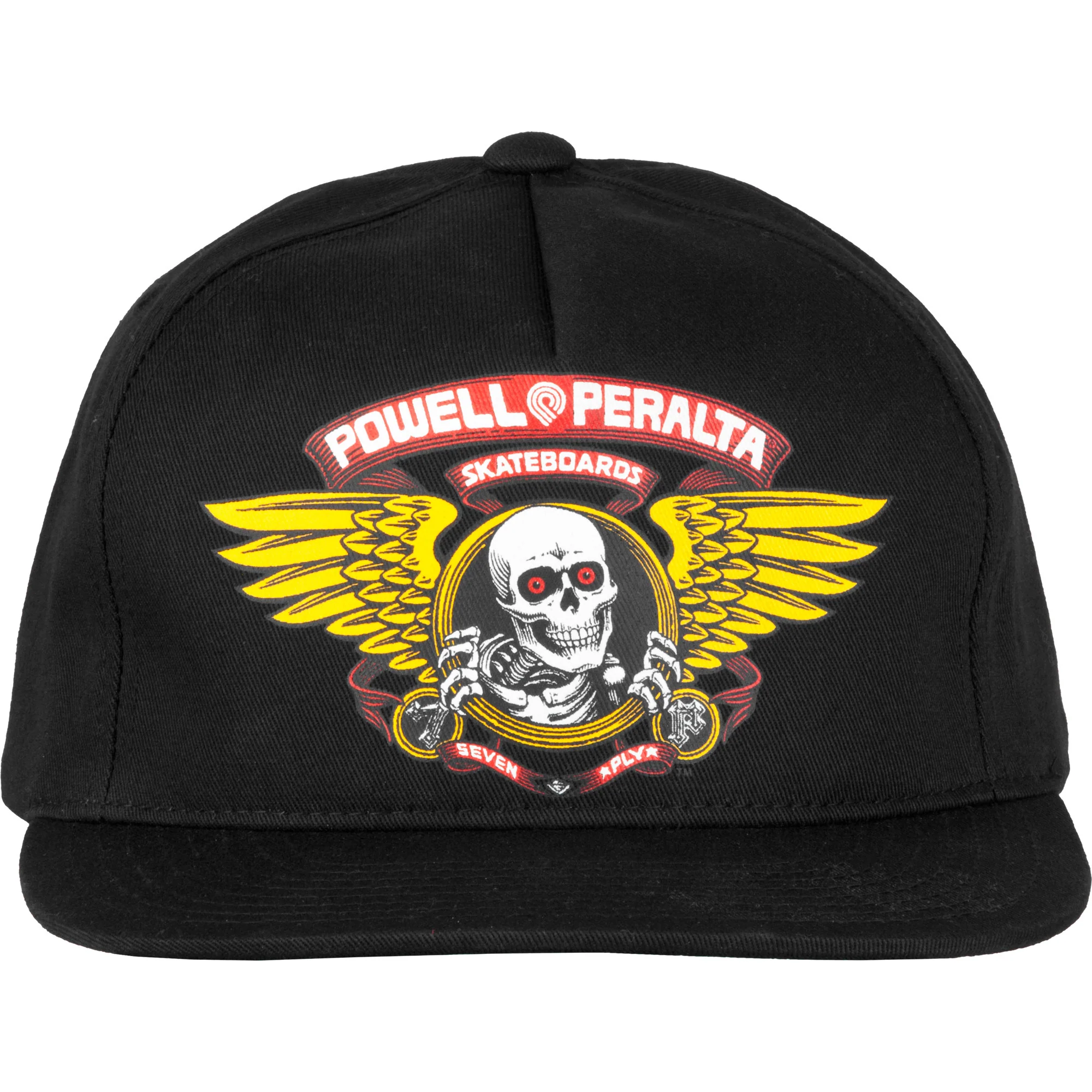 Powell Peralta Skateboard Winged Ripper Snapback Hat Black Cap - Image 3