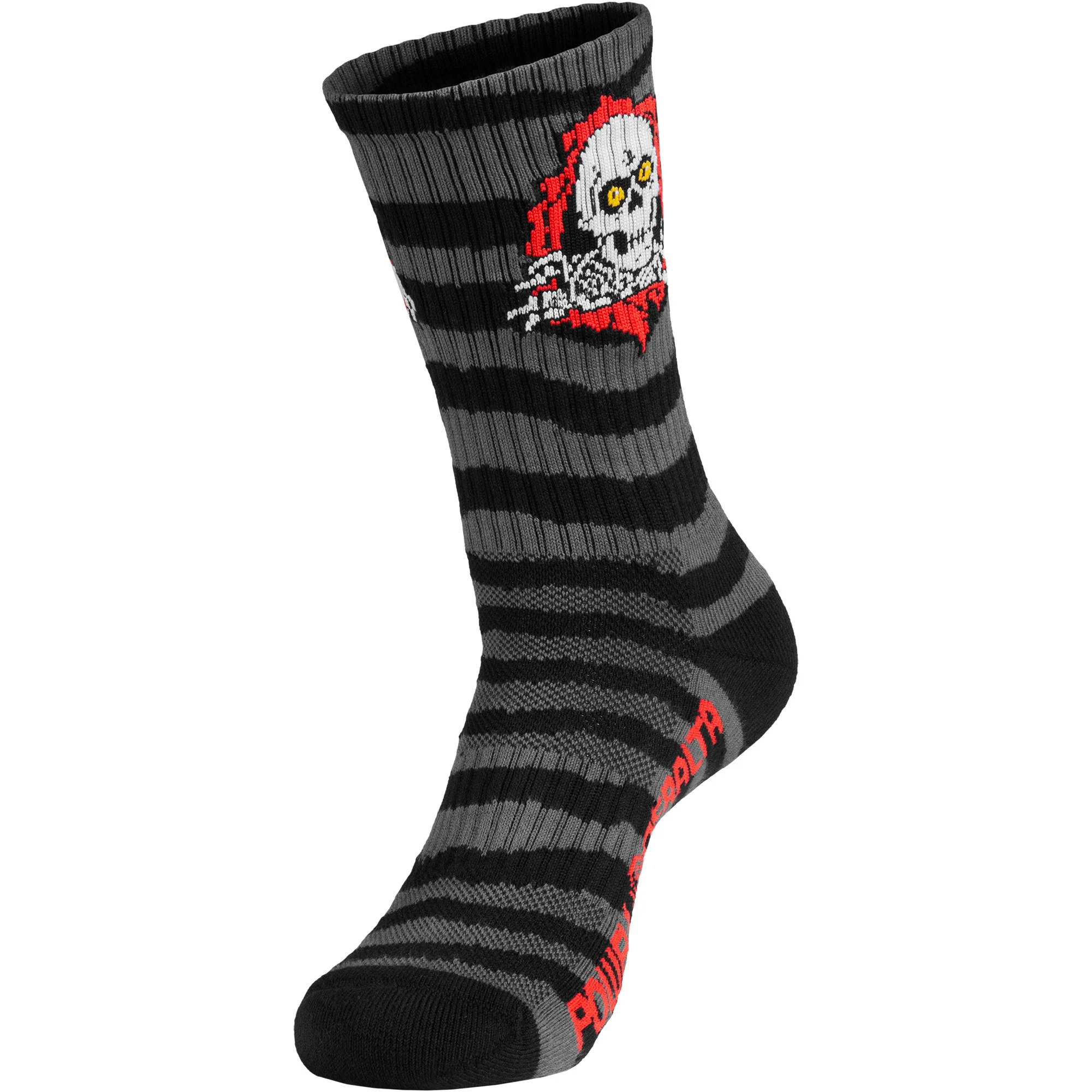 Powell Peralta Skateboards Cotton Socks Ripper Rips Charcoal/Black Crew - Image 2