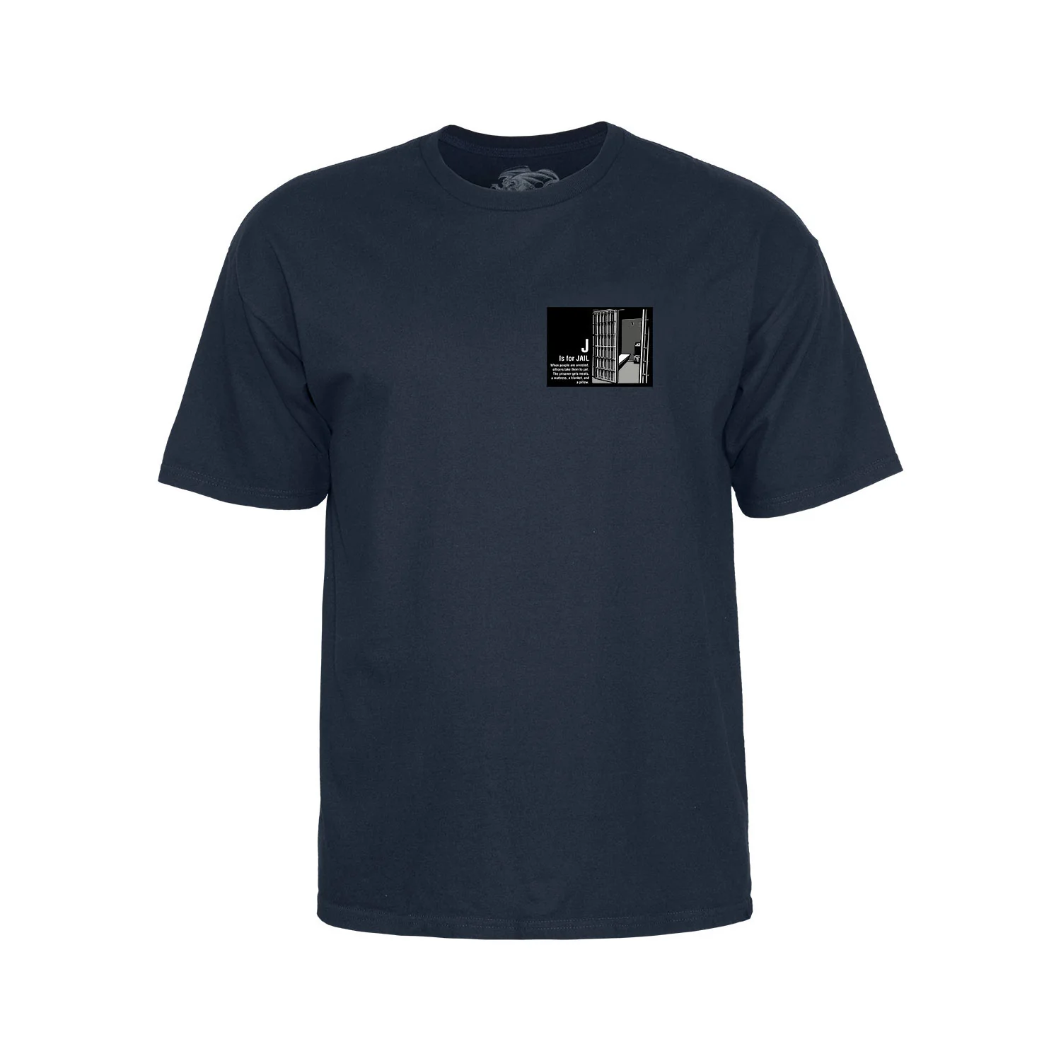 Powell Peralta Skateboards Shirt Chris Senn Police Navy - Image 3