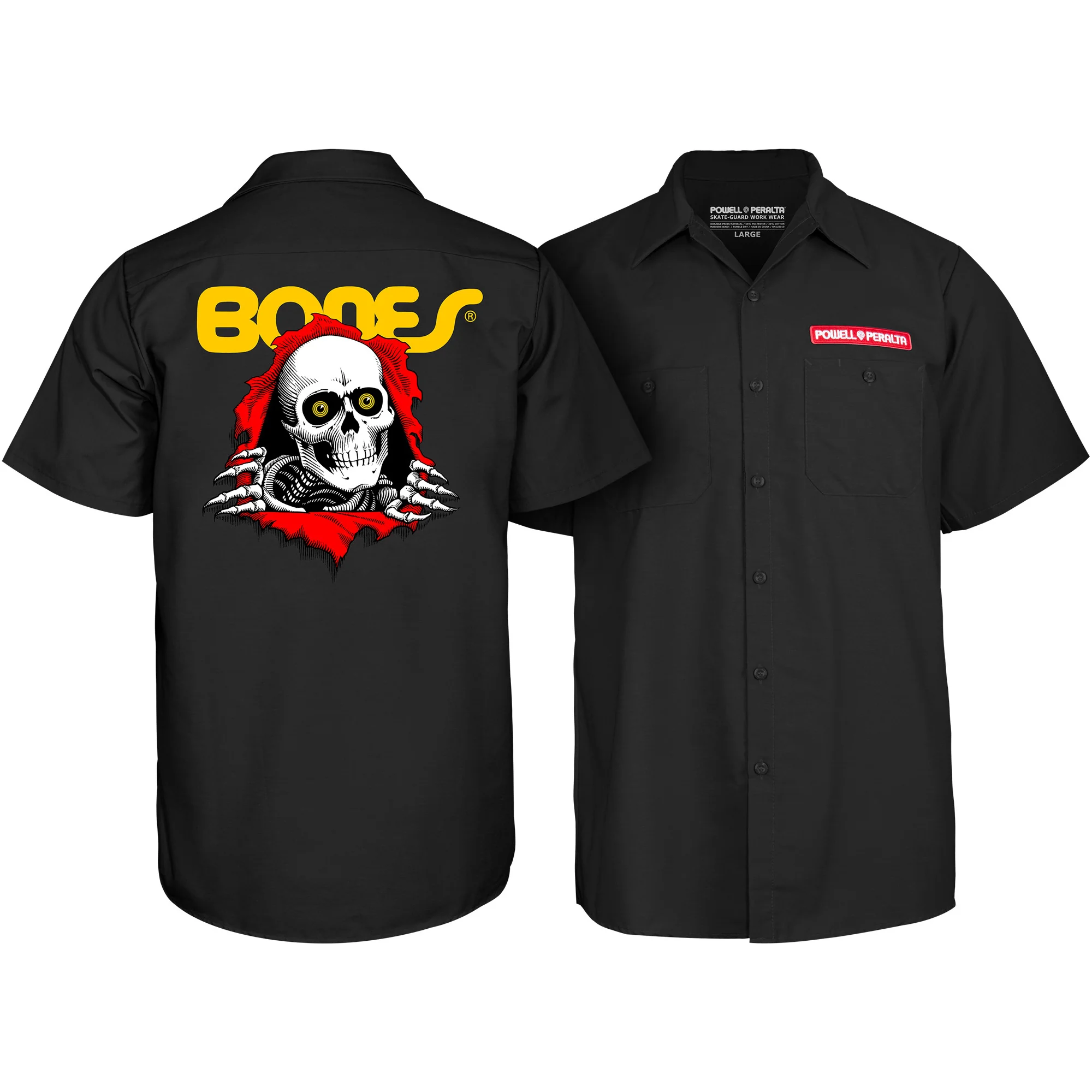 Powell Peralta Skateboards Work Shirt Ripper Black