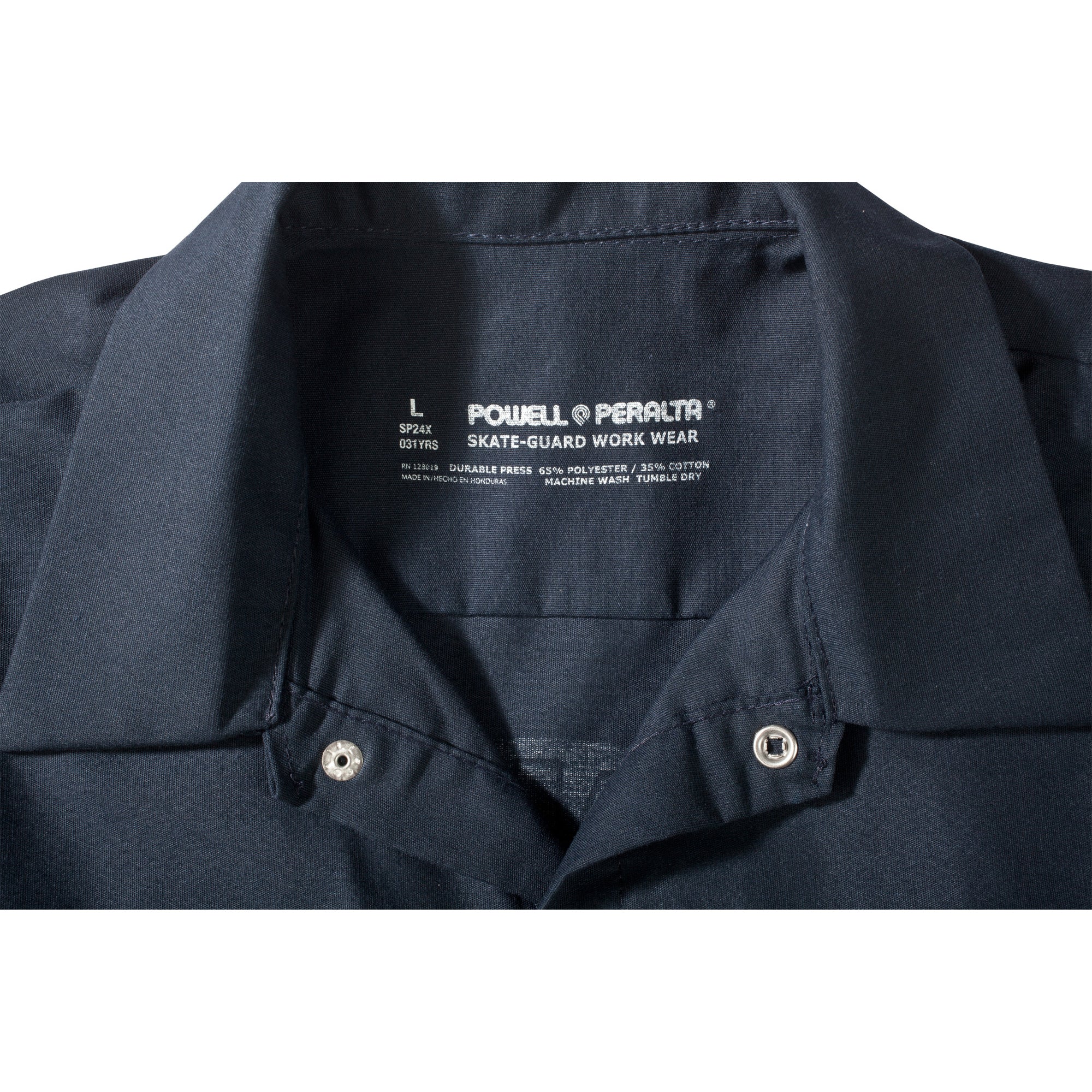 Powell Peralta Skateboards Work Shirt Winged Ripper Navy - Image 3
