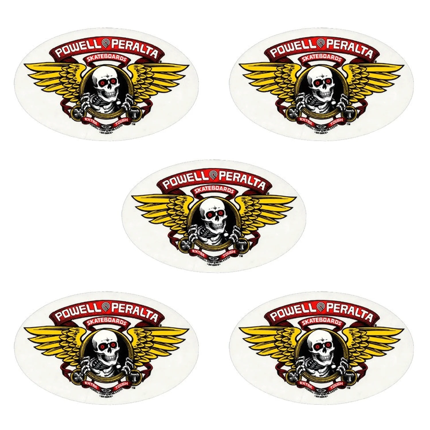 Powell Peralta Winged Ripper Skateboard Sticker 5-Pack