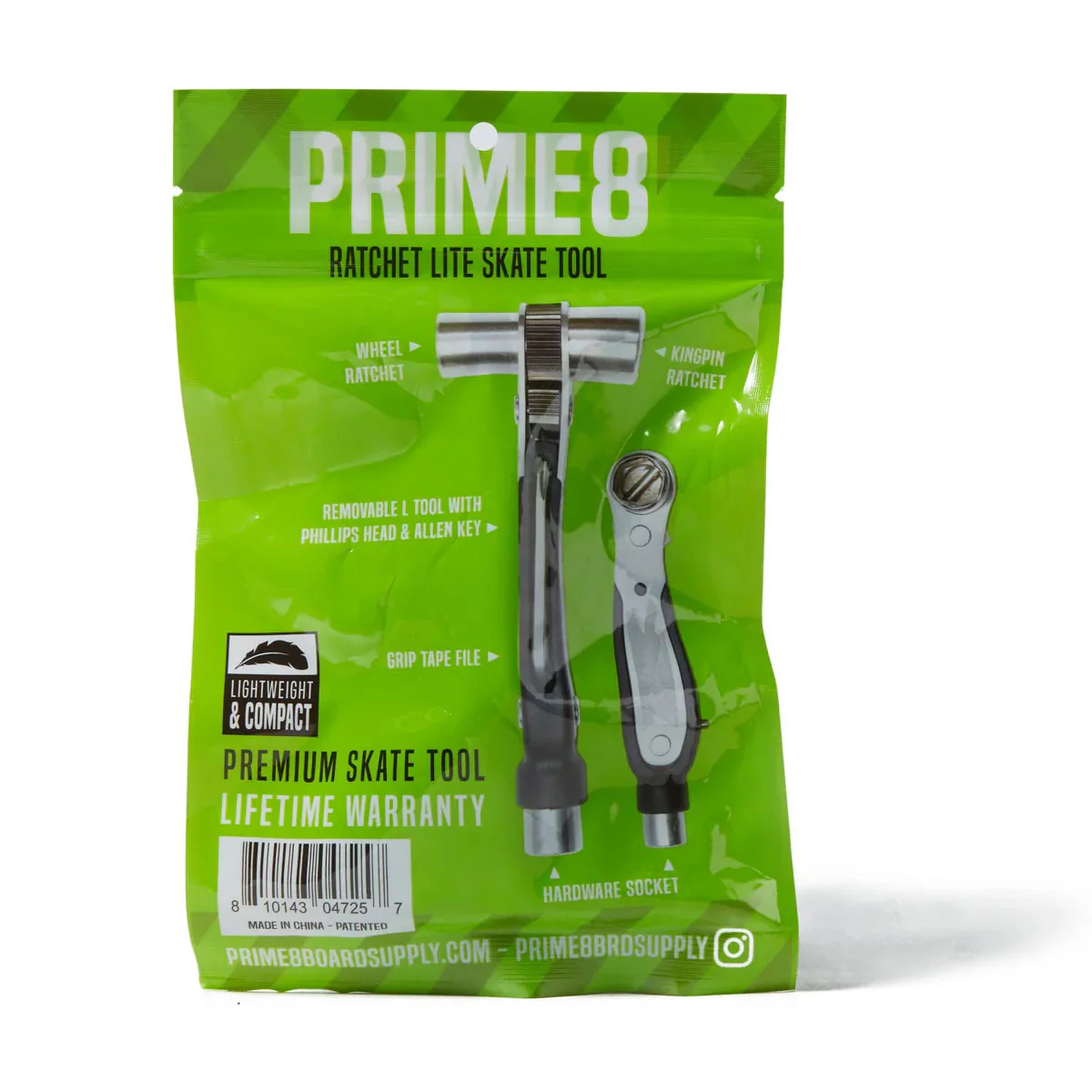 Prime8 Skate Tool Ratchet Lite All In One Premium Skateboard Tools - Image 4