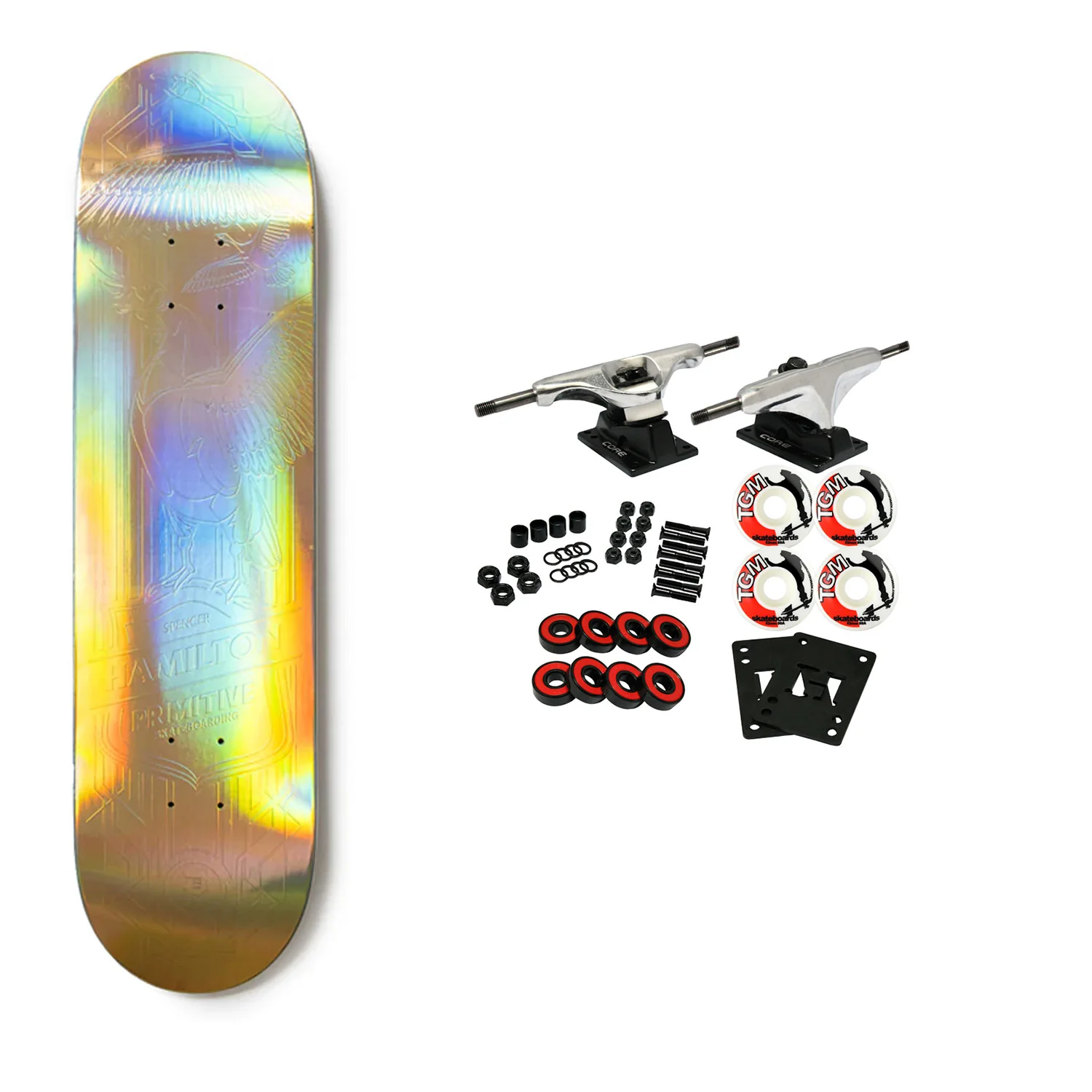 Primitive Skateboard Complete Hamilton Holofoil Goose 8.125" x 31.625"