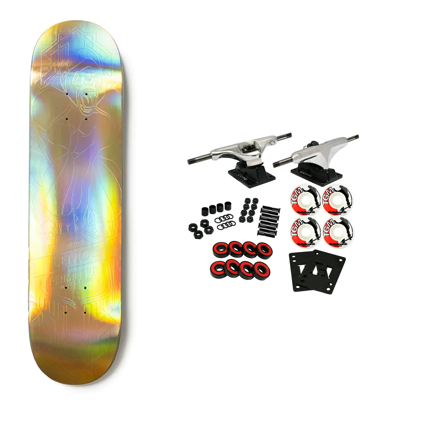 Primitive Skateboard Complete Lemos Holofoil Gorilla 8.0" x 31.75"
