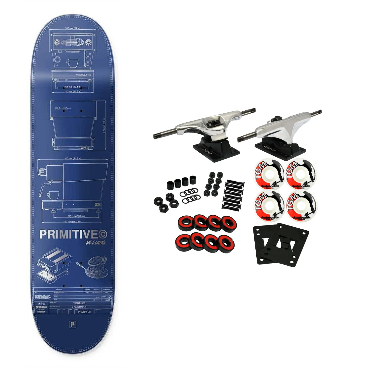 Primitive Skateboard Complete McClung Double Shot 8.625" x 32.625"