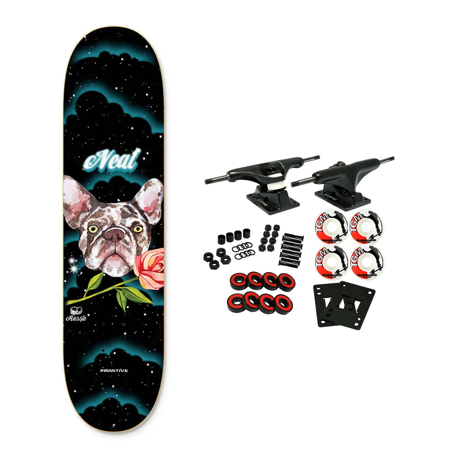 Primitive Skateboard Complete Neal Hussle 8.25"