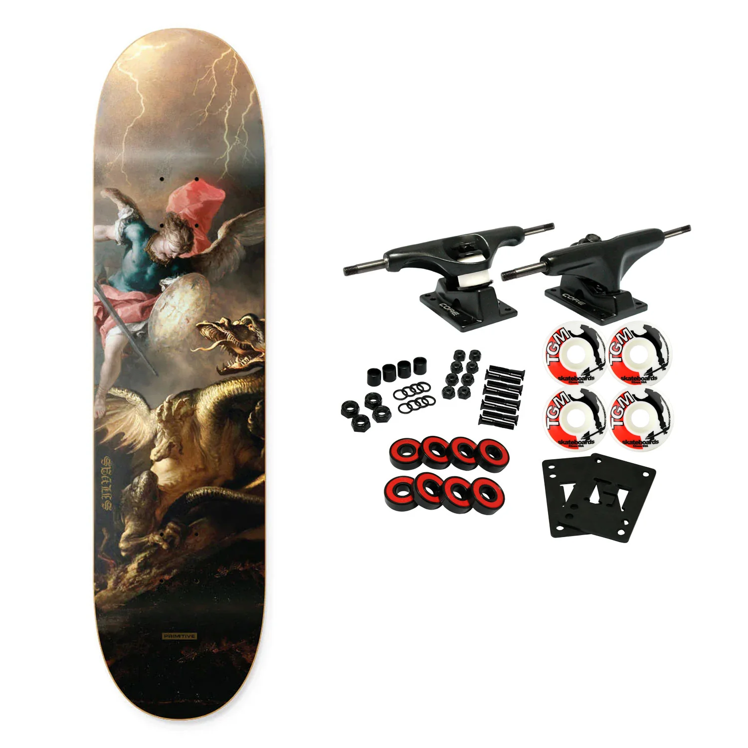 Primitive Skateboard Complete Silvas Courage 8.25" x 31.85"