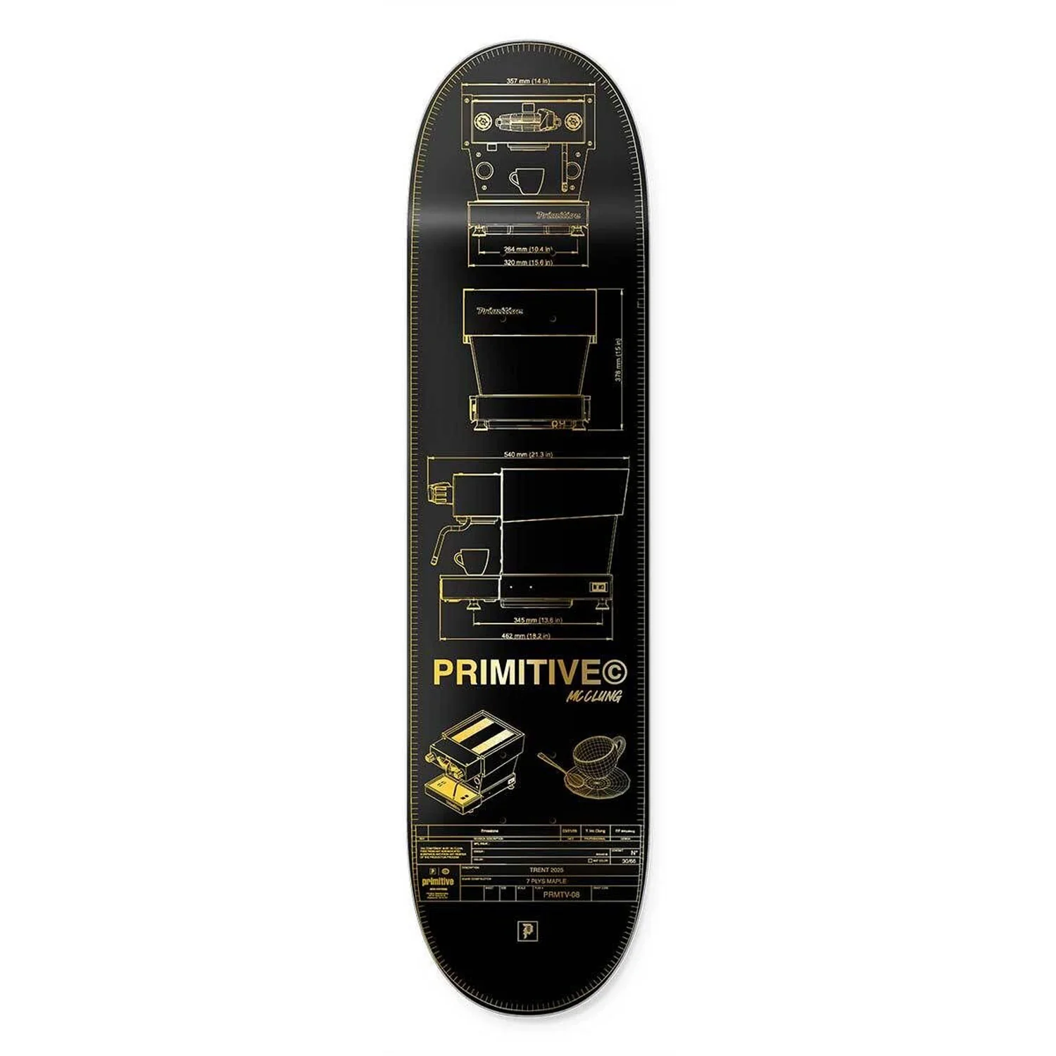 Primitive Skateboard Deck McClung Double Shot 8.125" x 31.75"