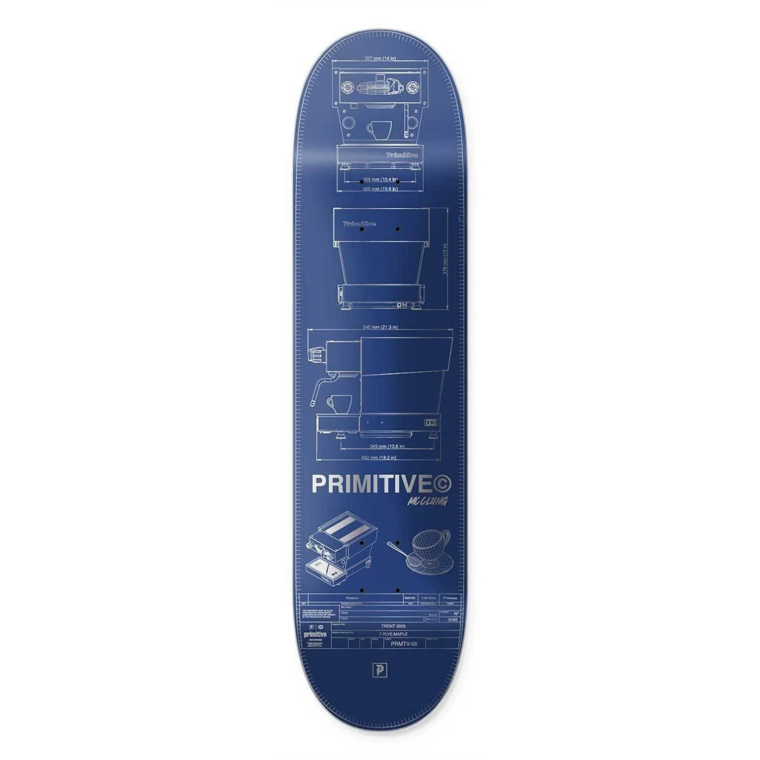 Primitive Skateboard Deck McClung Double Shot 8.625" x 32.625"