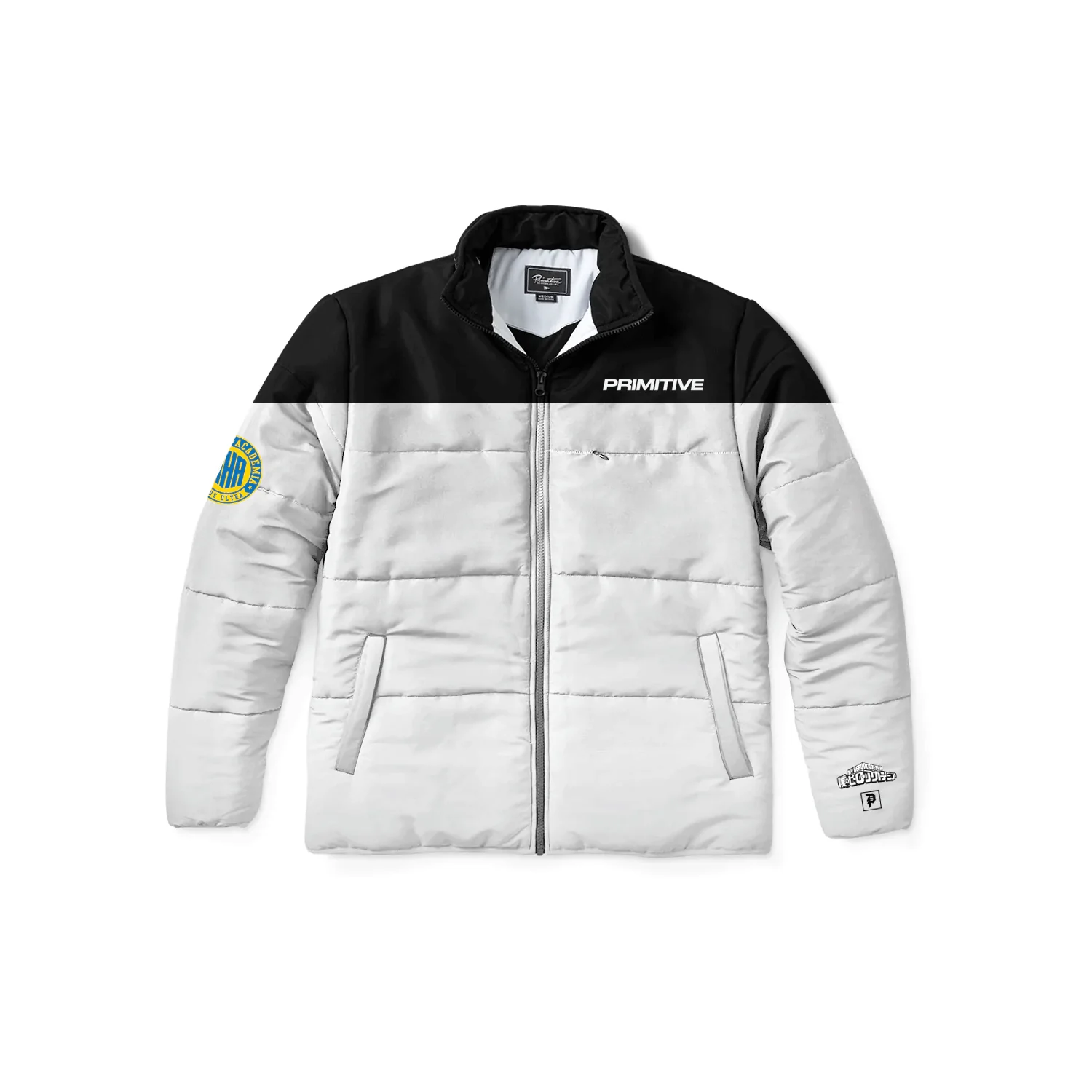 Primitive Skateboards Jacket My Hero Academia Puffer Black
