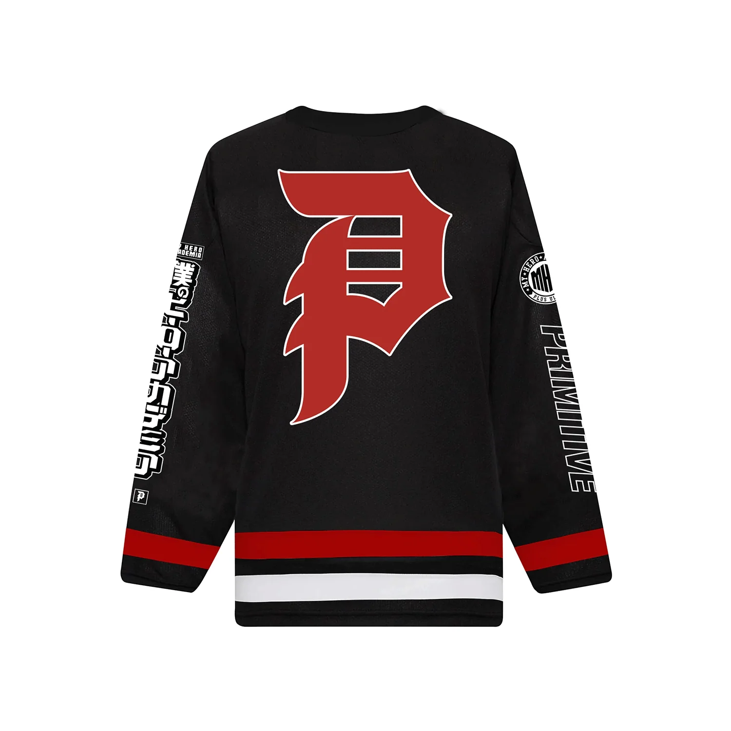Primitive Skateboards Shirt My Hero Academia Hockey Jersey Black - Image 2