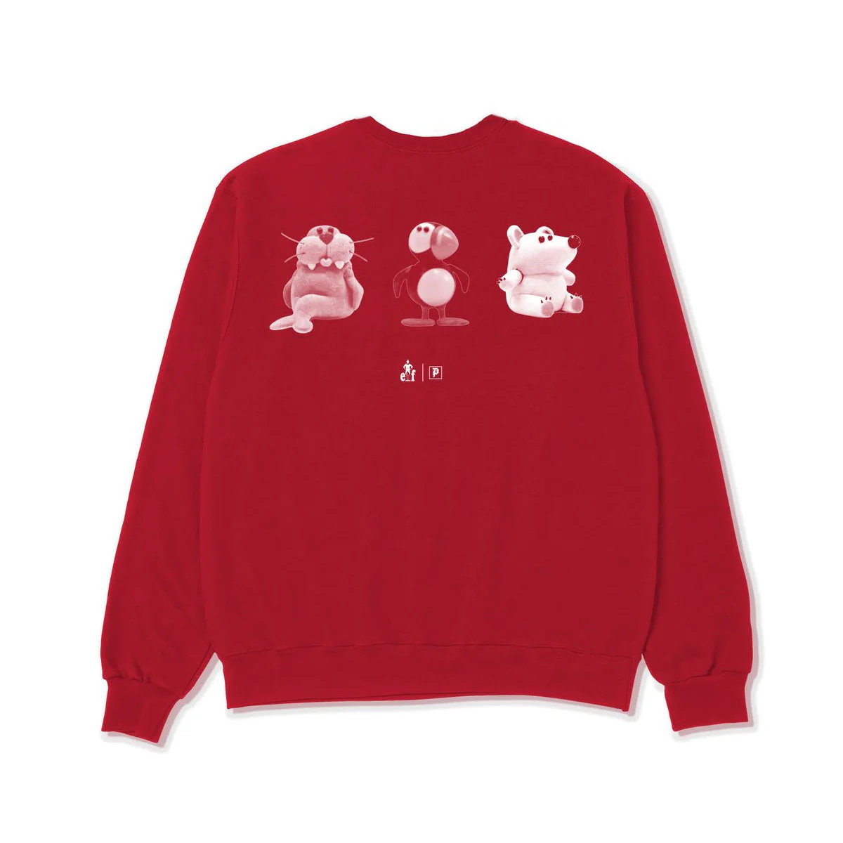 Primitive Skateboards x Elf Sweater Hey Buddy Crewneck Red - Image 2