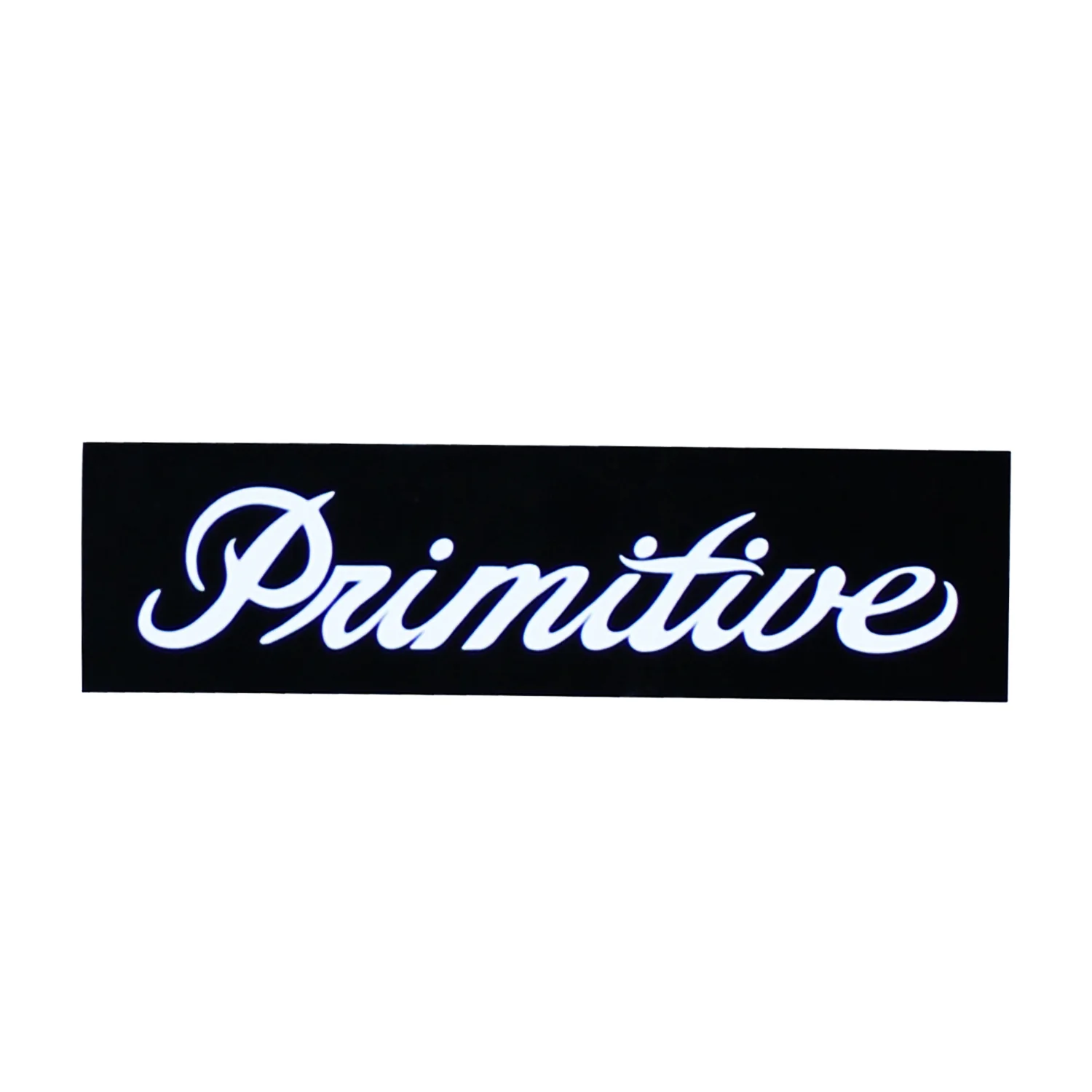 Primitive Sticker Bar Logo Black 1.25" x 4"