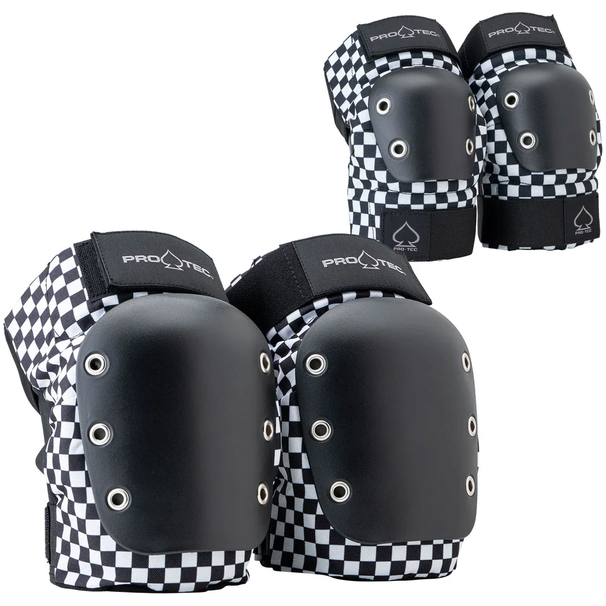 Pro Tec Skateboard Pads Combo Knee/Elbow 2 Pack Checker Size XL