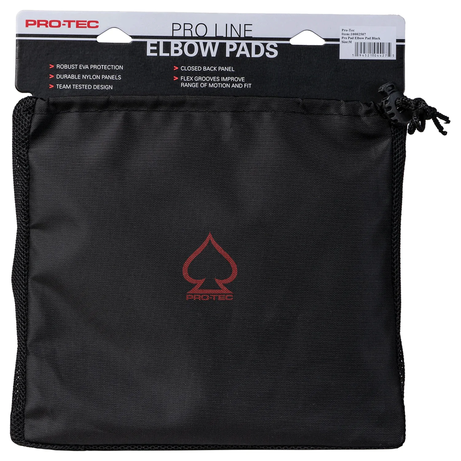 Pro Tec Skateboard Pads Pro Line Elbow Black Size M - Image 4