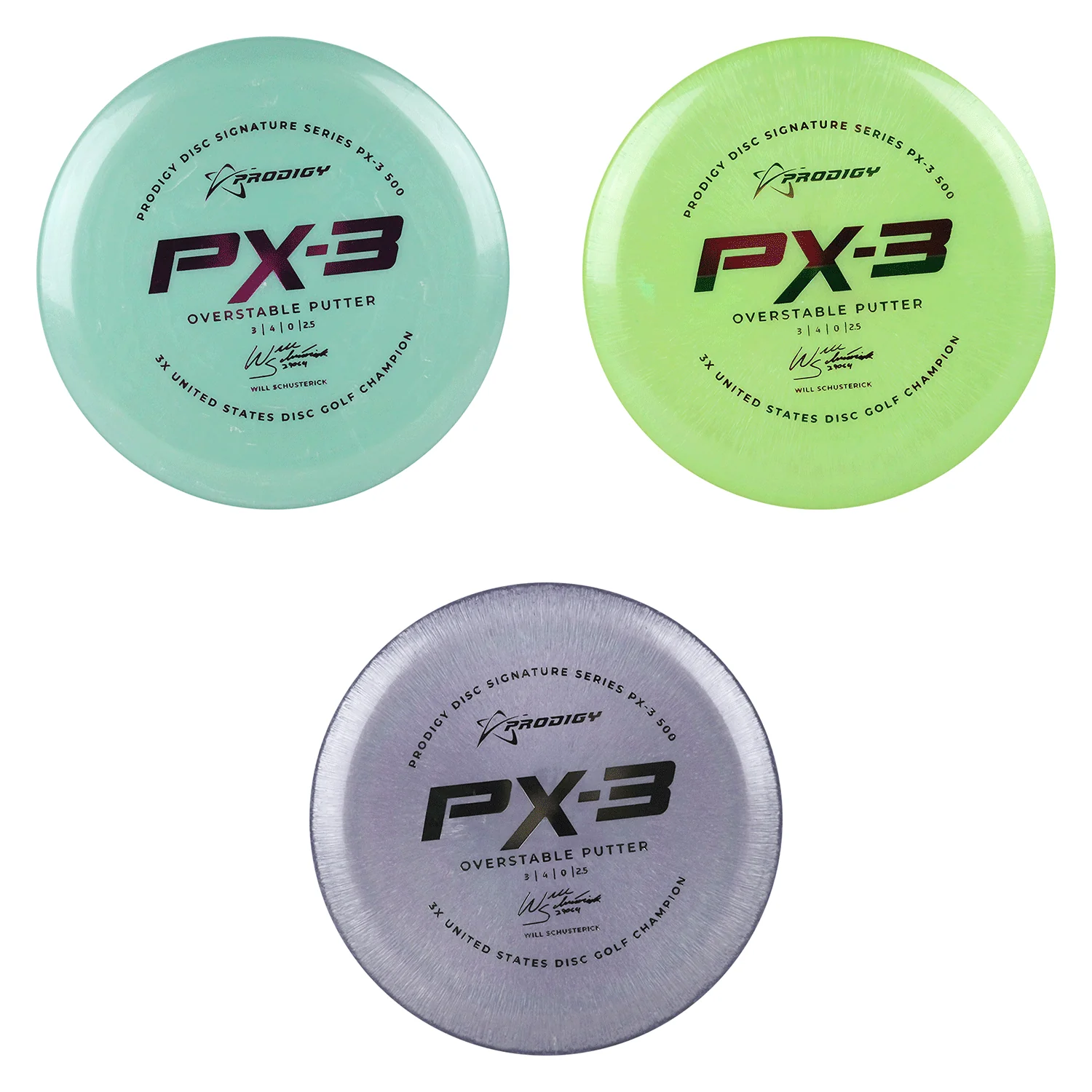 Prodigy Disc Golf PX-3 500 Schusterick 2022 Signature Putter 3/4/0/2.5 - Choose Exact Disc