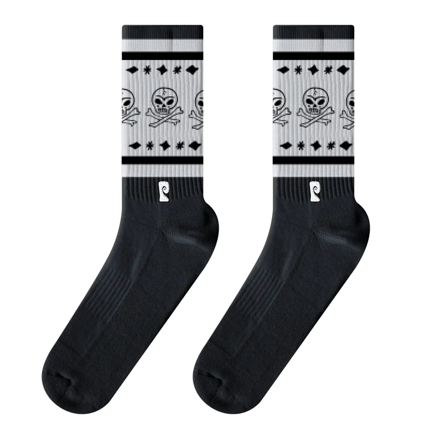Psockadelic Skateboard Socks Crossbone