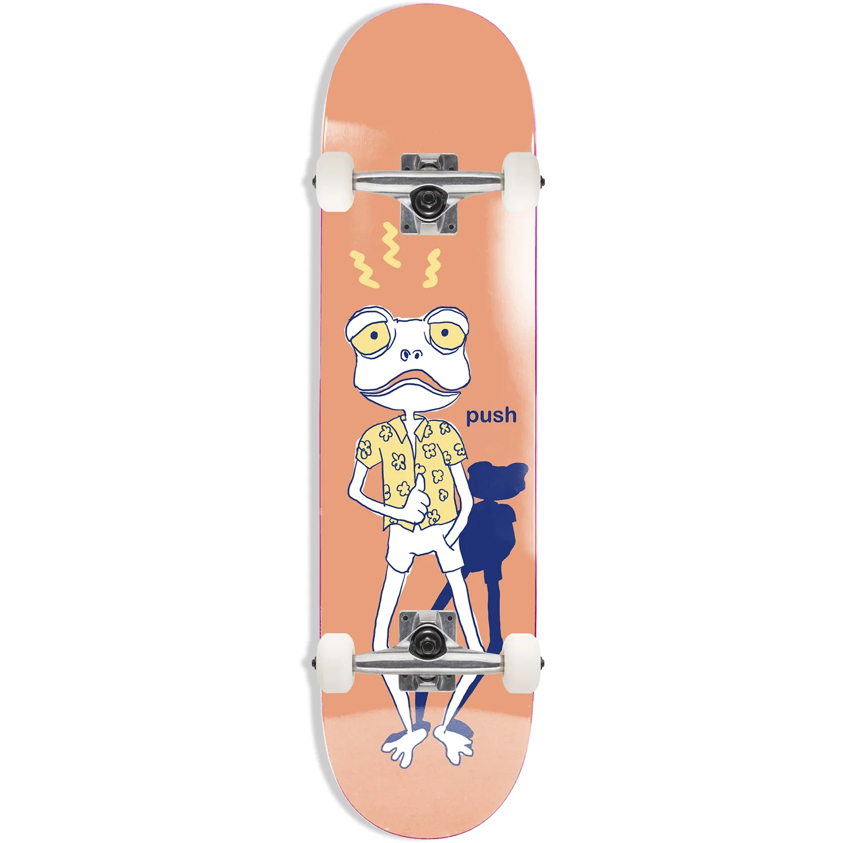 Push Skateboard Complete Froggy Sketch Peach 7.75" x 31.5"