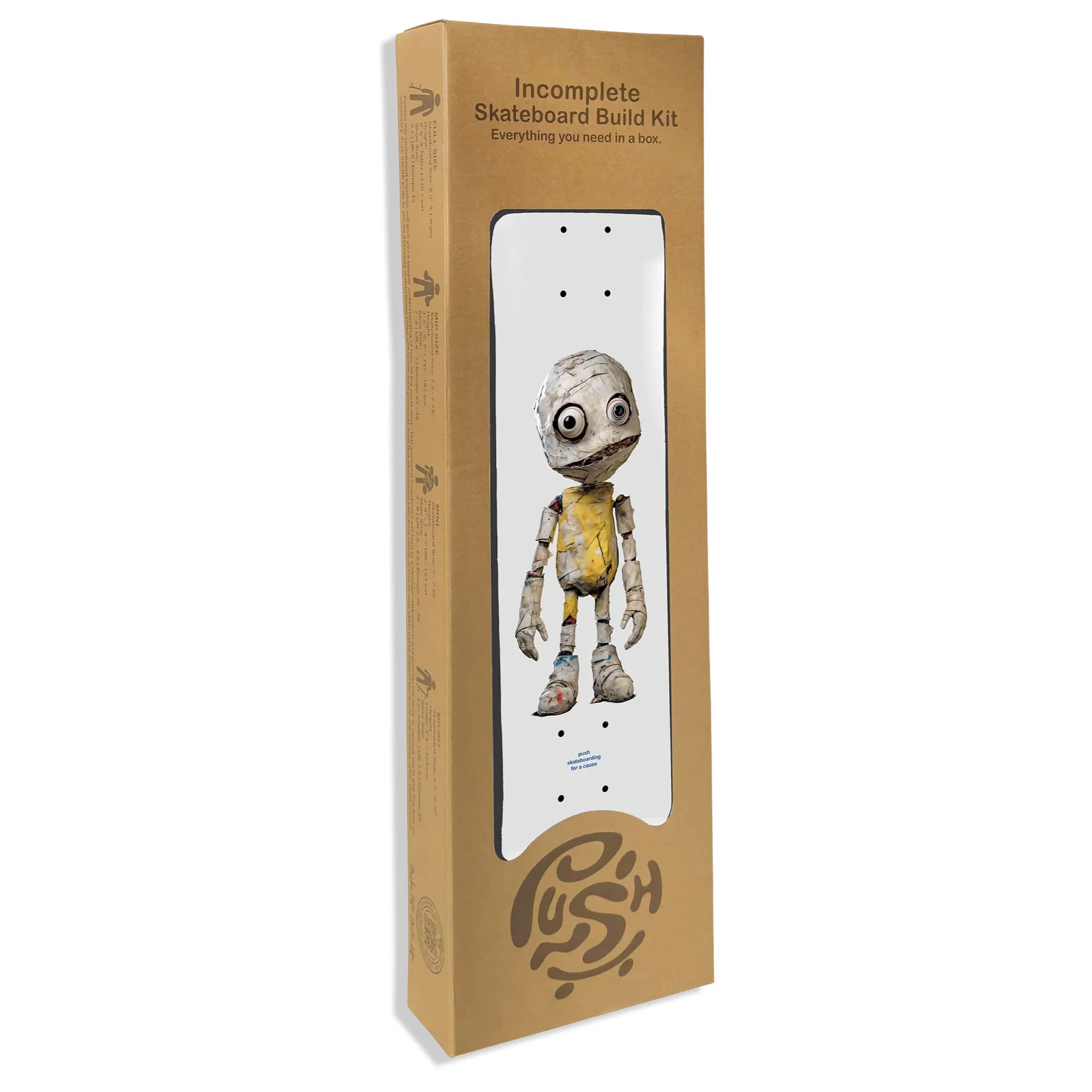 Push Skateboard Complete Mummy Incomplete 7.0" - Unassembled Kit with Tool - Image 3