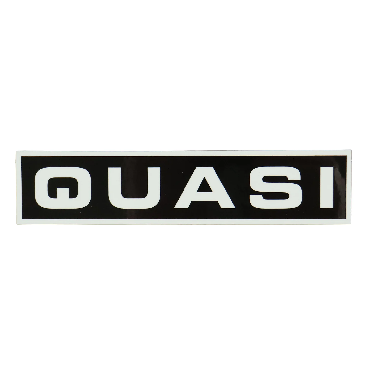 Quasi Skateboards Sticker Logo Rectangle Black/White 6" x 1.25"