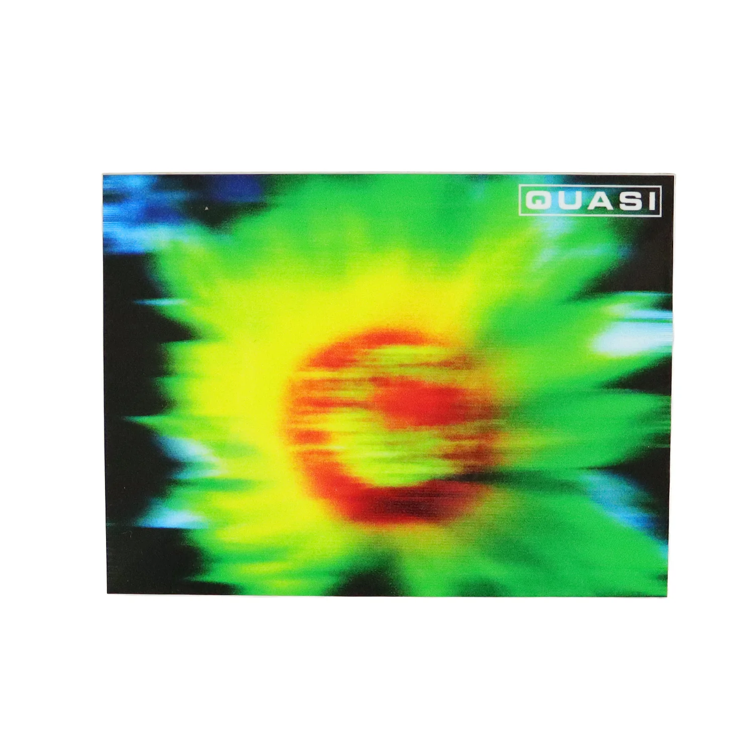 Quasi Skateboards Sticker Technicolor Green 4" x 3"
