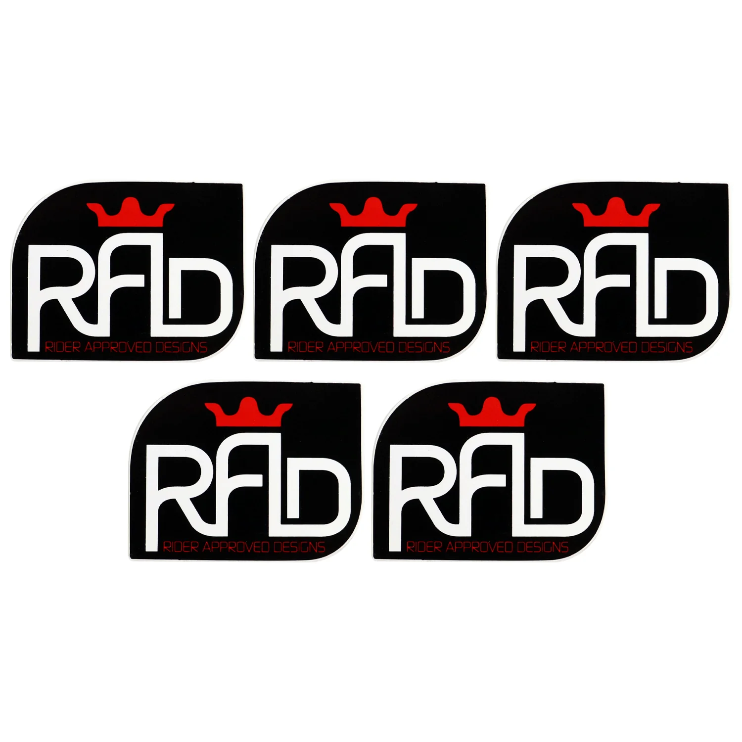 RAD Logo Sticker Black 2.5" 5-Pack