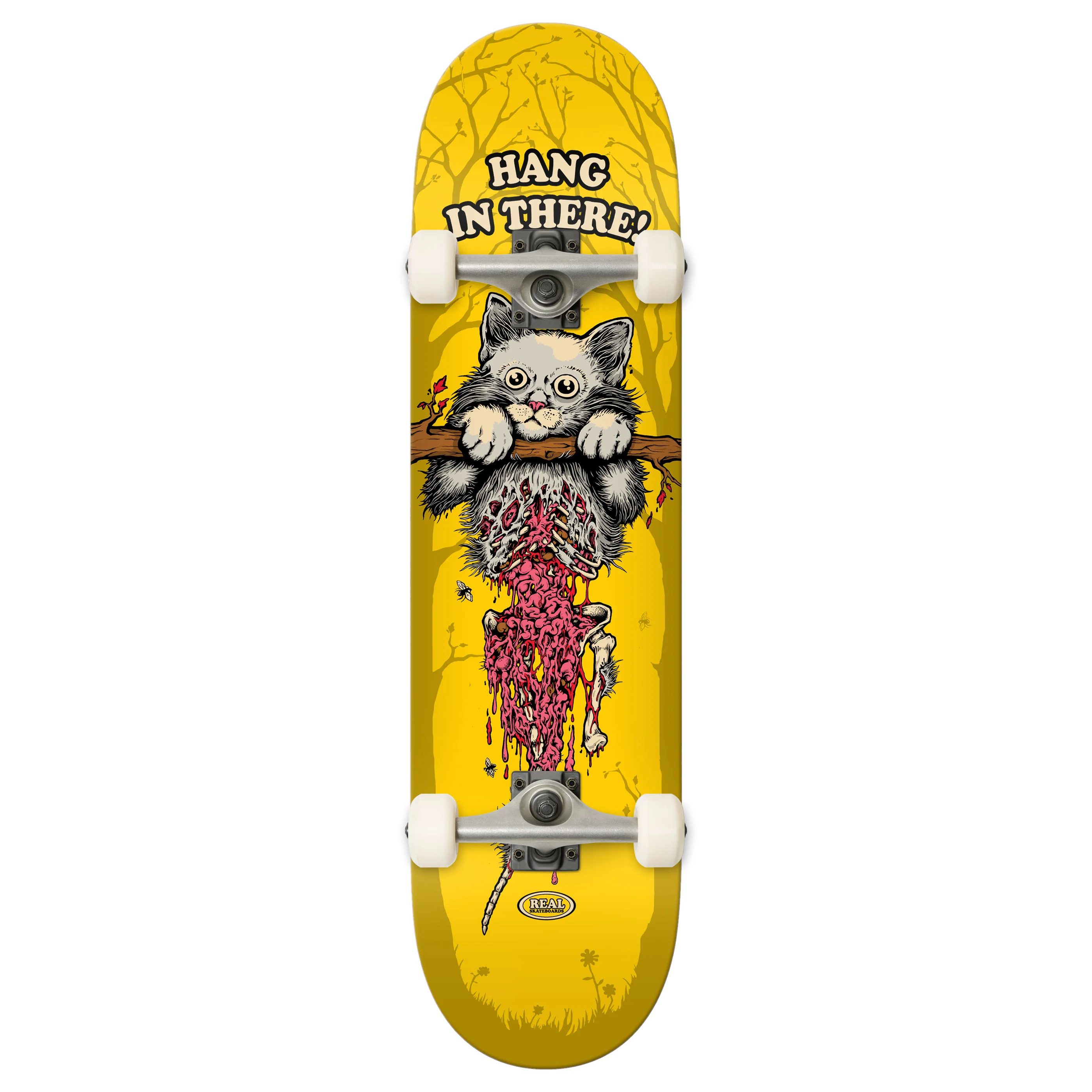 Real Complete Skateboard Hangin Kitty 8.25" x 32" Assembled