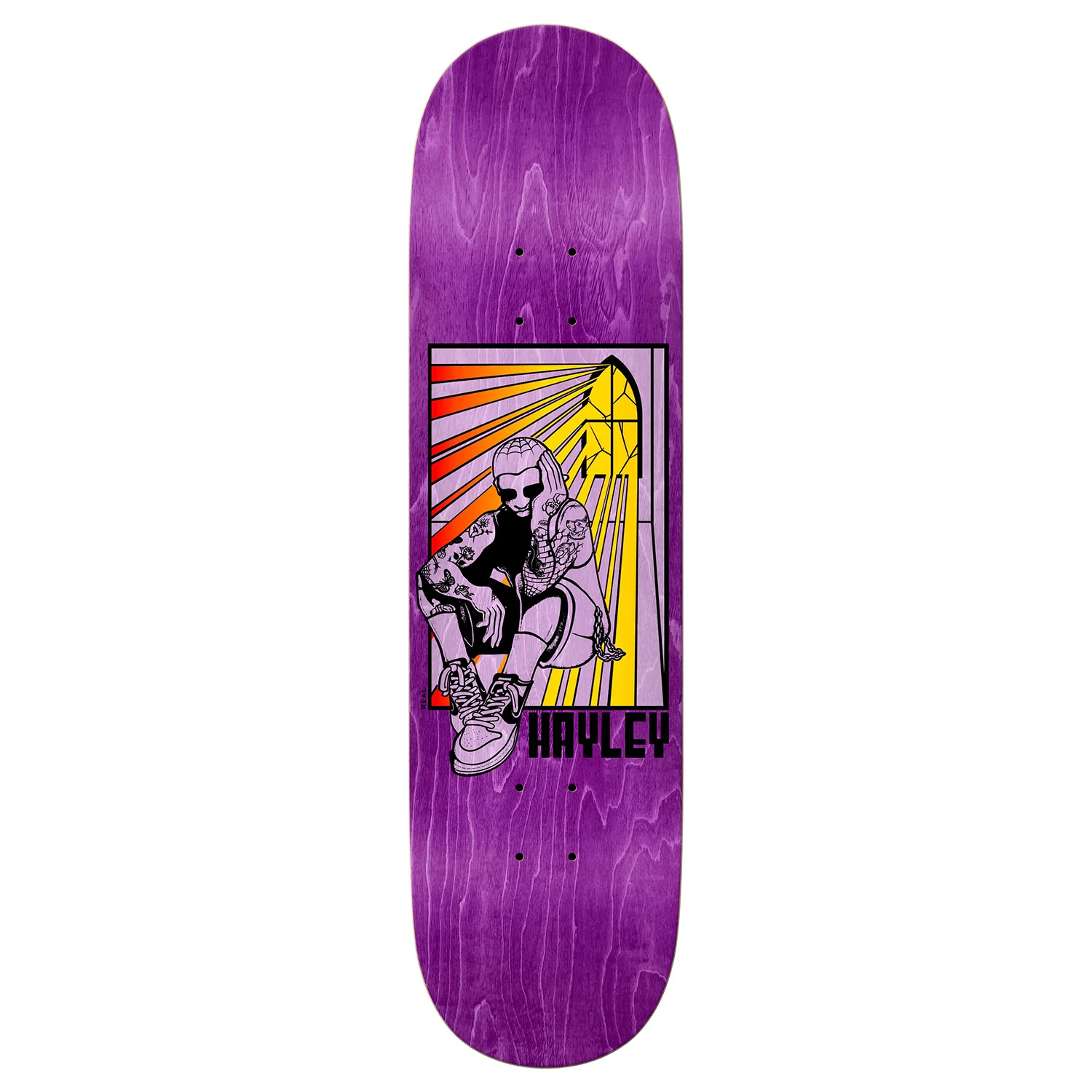 Real Skateboard Complete Hayley Wilson Stained Purple 8.5" x 31.85" - Image 2
