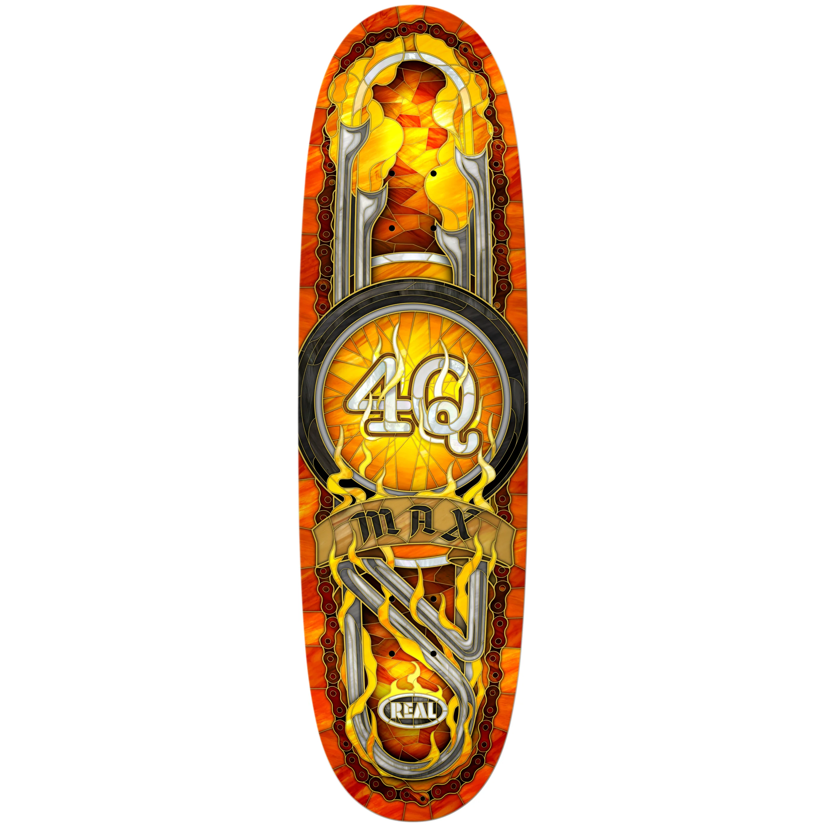Real Skateboard Complete Max Schaaf 4Q Cathedral Egg 9.1" x 32" - Image 2