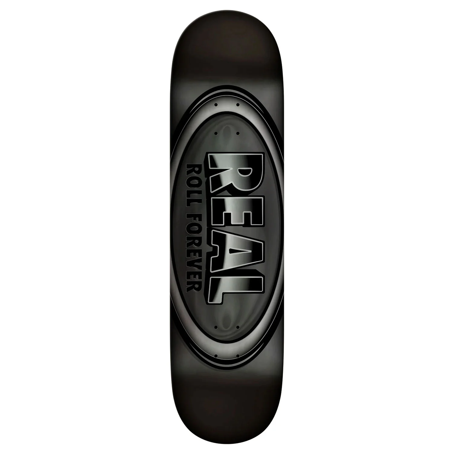 Real Skateboard Deck Basalt DBX Oval 8.5" x 31.8" Silver Foil