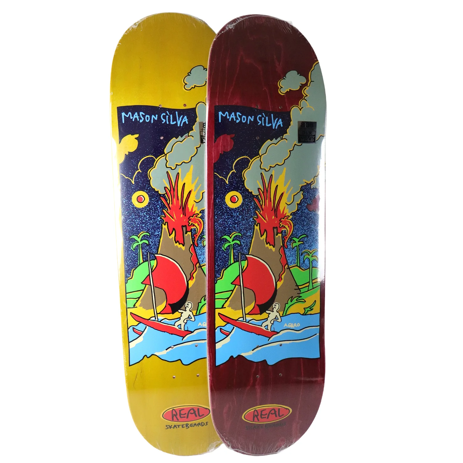 Real Skateboard Deck Mason Silva Volcano True Fit Assorted 8.38" x 31.75" - Image 2