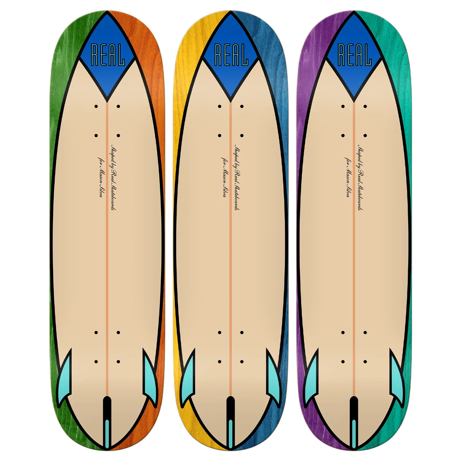 Real Skateboard Deck Mason Speed Egg Assorted 8.28" x 31.7" - Image 2