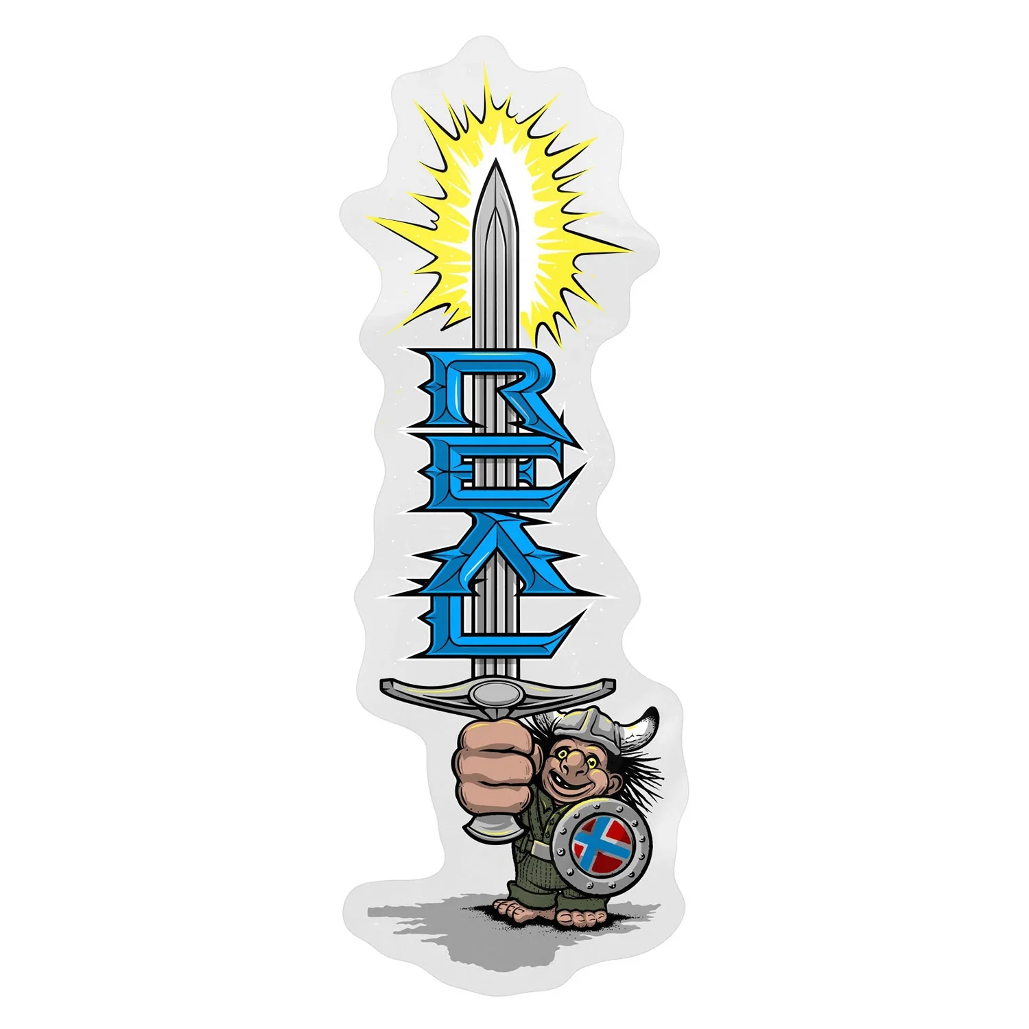Real Skateboard Sticker Hermann Mighty Multi 2" x 5.5"