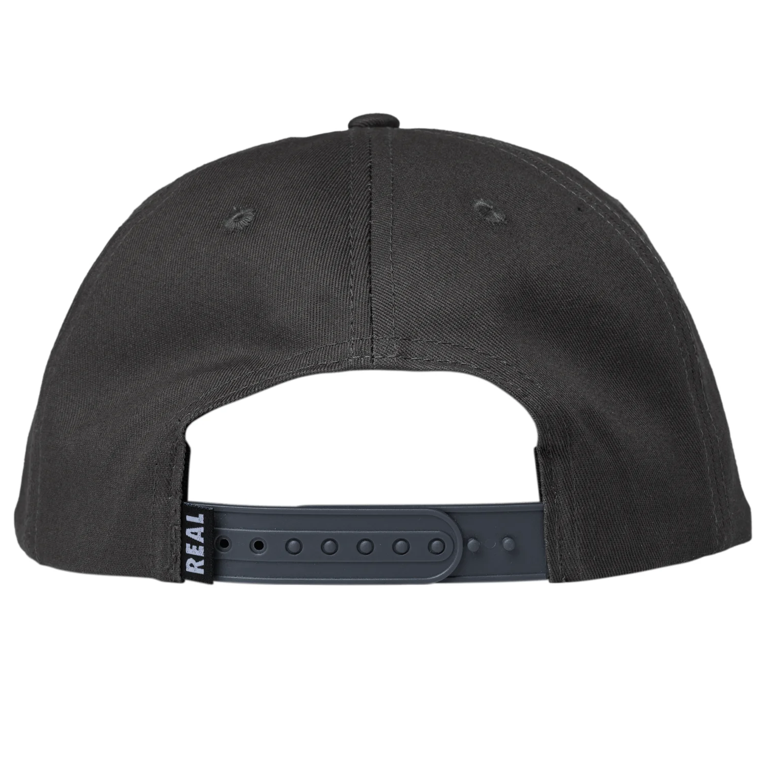 Real Skateboards Hat Oval Embroidered Snapback Charcoal - Image 2