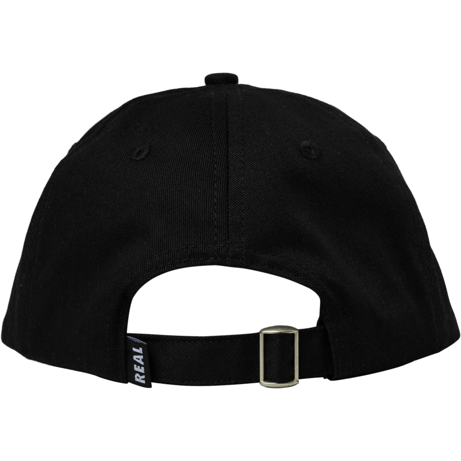 Real Skateboards Hat Oval Embroidered Strapback Black - Image 2