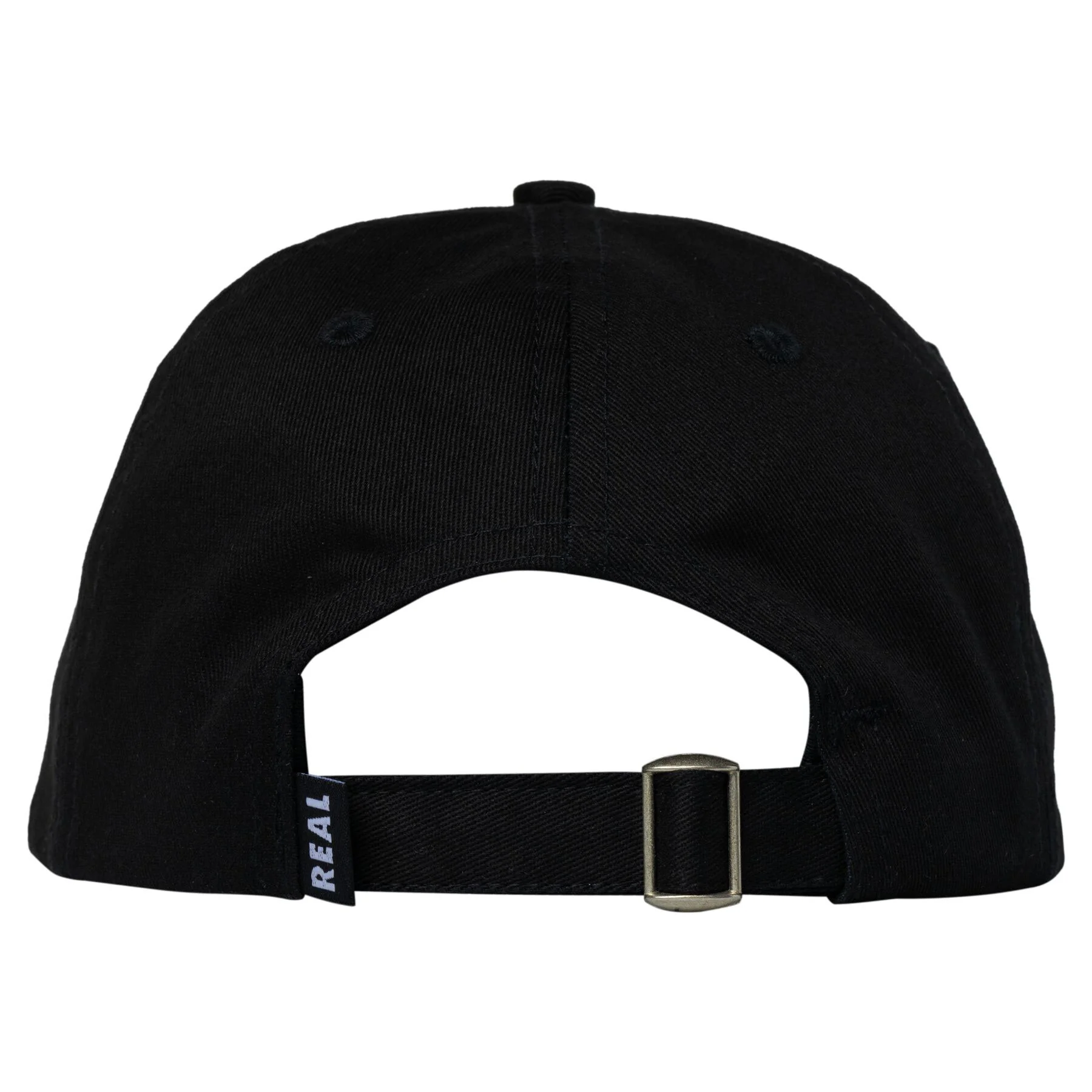Real Skateboards Hat Oval Strapback Black/Cream/Orange - Image 2